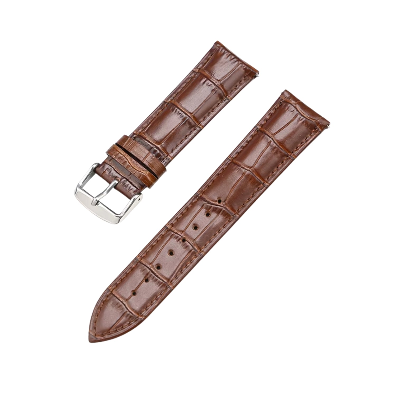 Braunes Alligator Leder Uhrenarmband – Handgefertigtes Ersatzband – Helvetus® - Helvetus DE