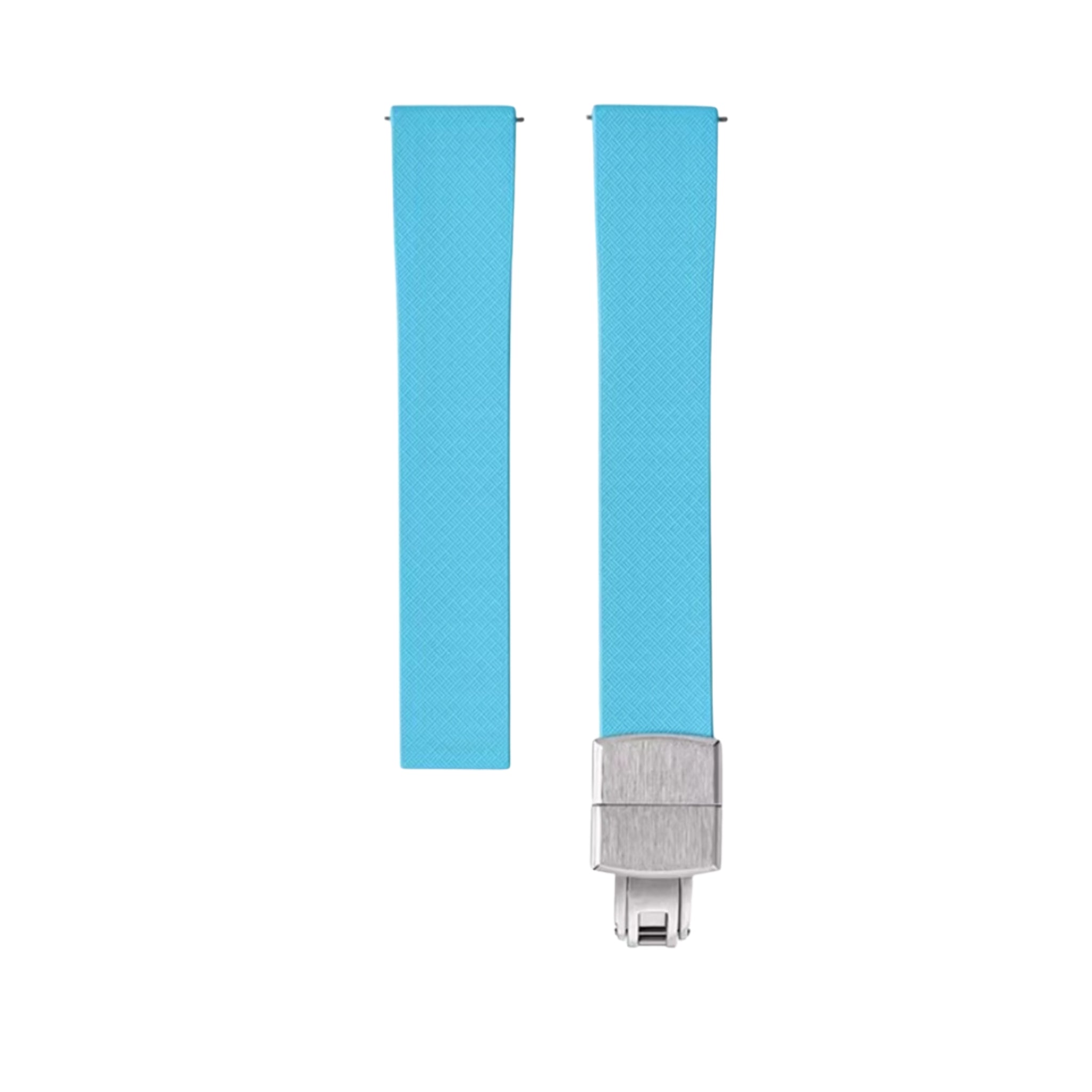 CTS Kautschuk Armband - Cartier Santos - Dumont - Hell Blau - Helvetus DE