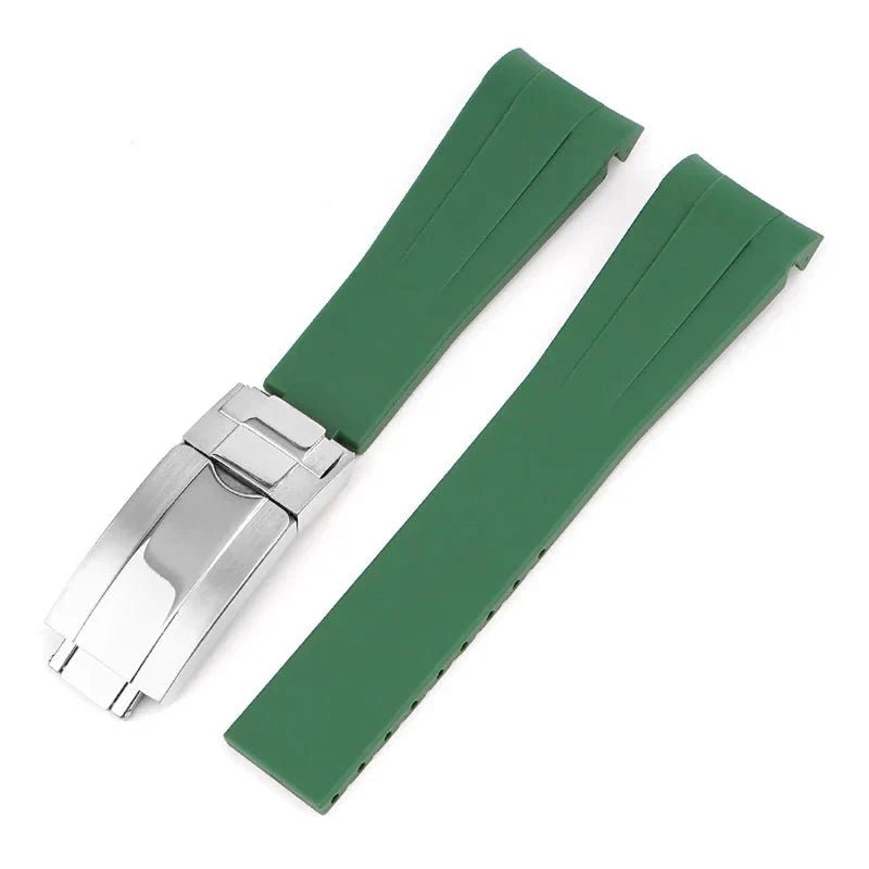 Faltschließe Kautschukarmband für Rolex Day - Date 36mm – Grün - Helvetus DE