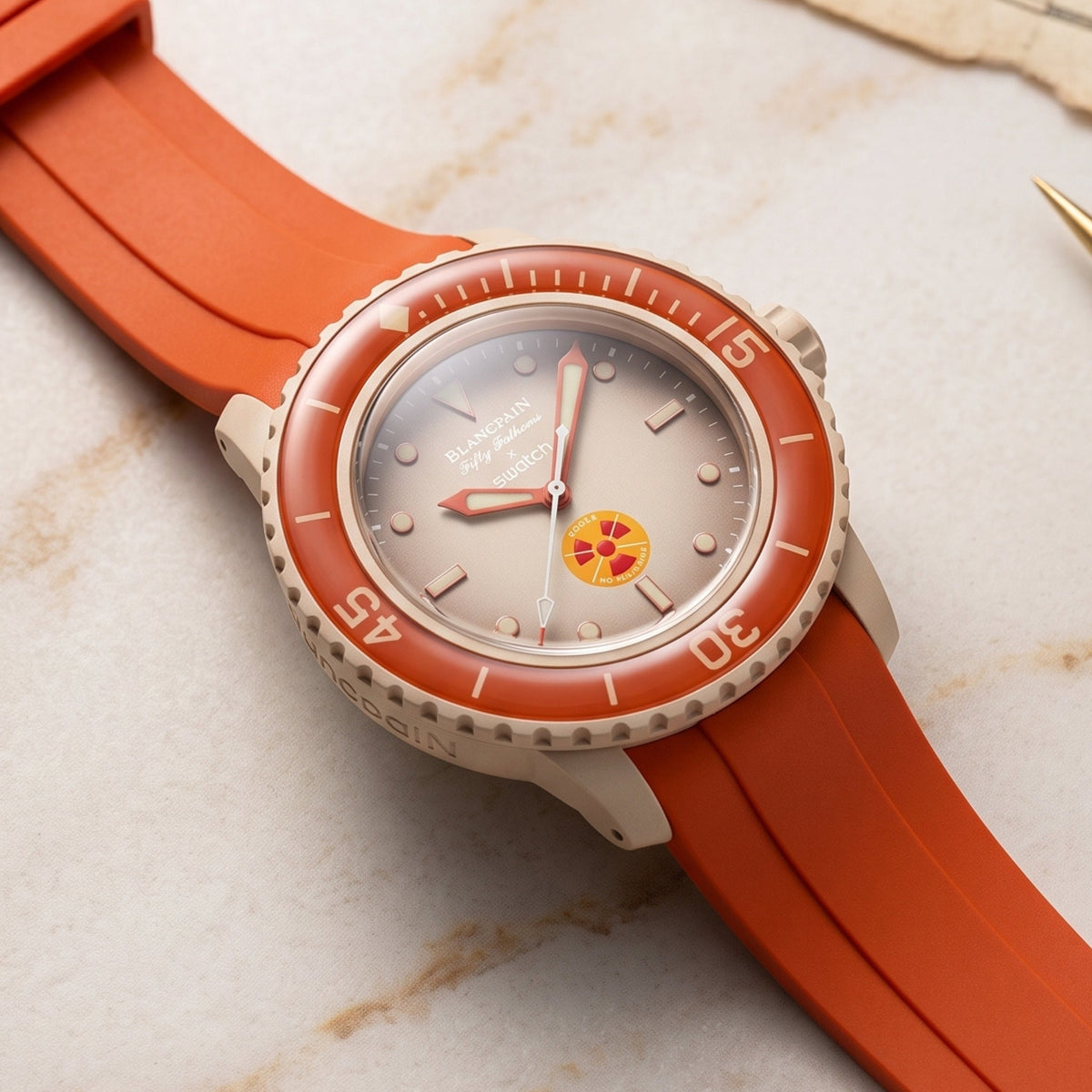 Kautschuk Armband für Blancpain X Swatch - Arctic Ocean - Helvetus
