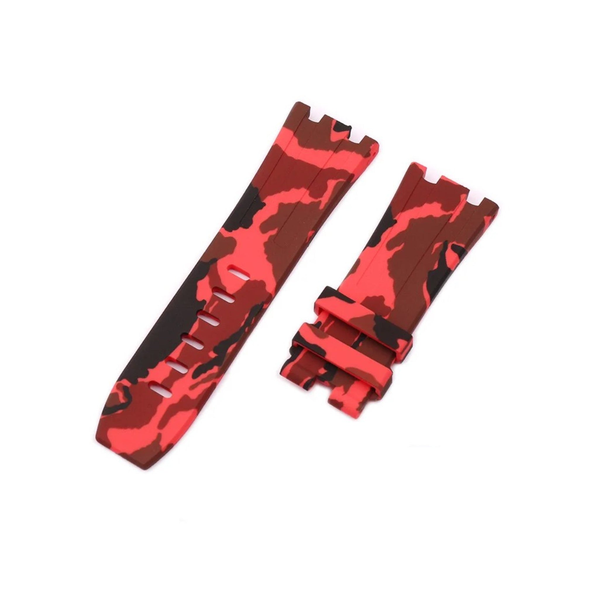 Kautschuk Armband - fur alle AP Offshore 42mm - Rot Camo - Helvetus DE