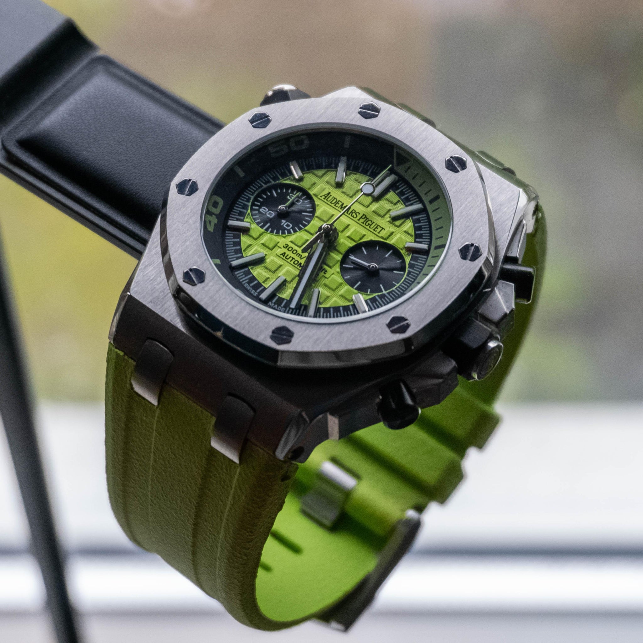 Kautschuk Armband - fur alle AP Offshore Diver - hell Grün - Helvetus DE