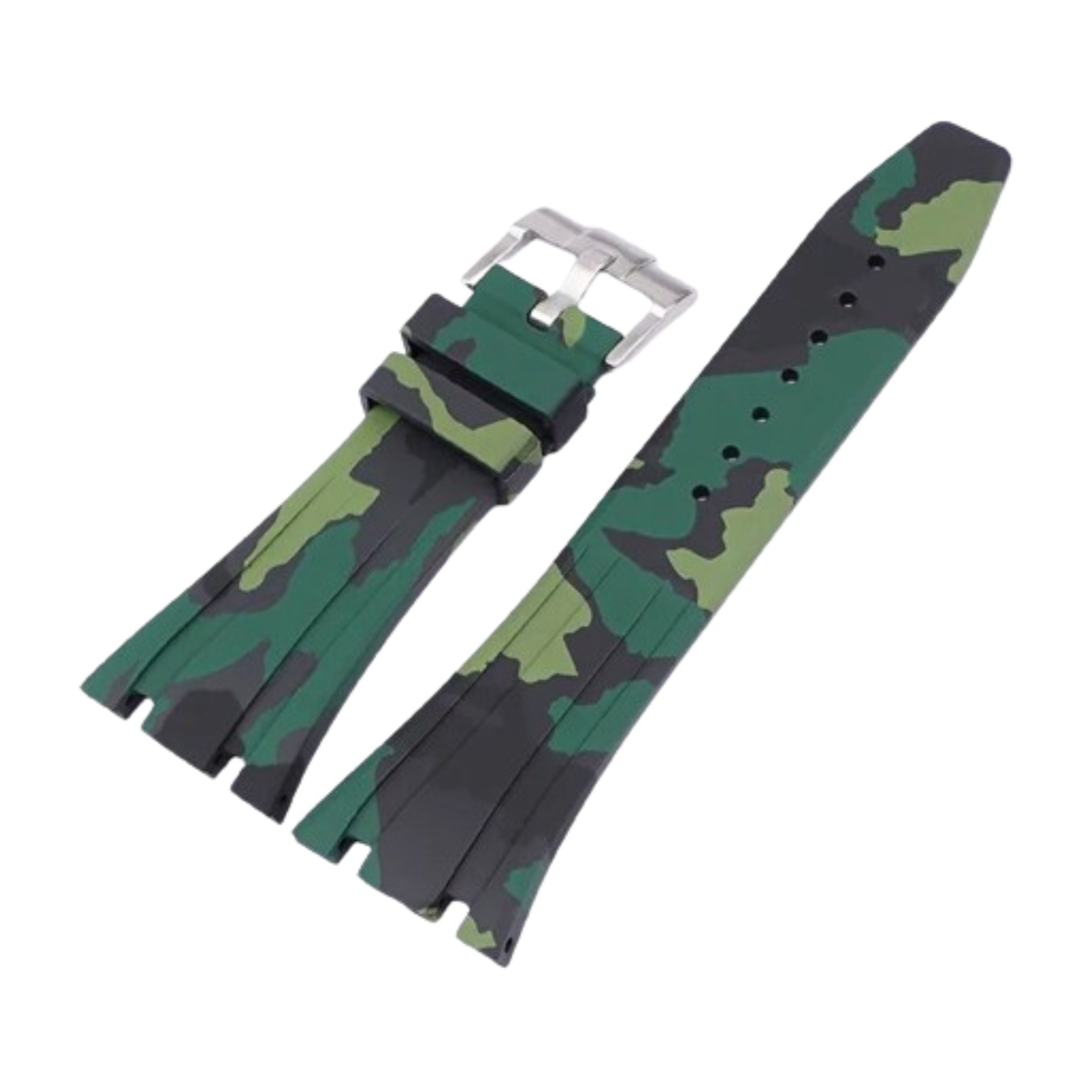 Kautschuk Armband - fur alle AP Royal Oak 41mm - Grün Camouflage - Helvetus DE