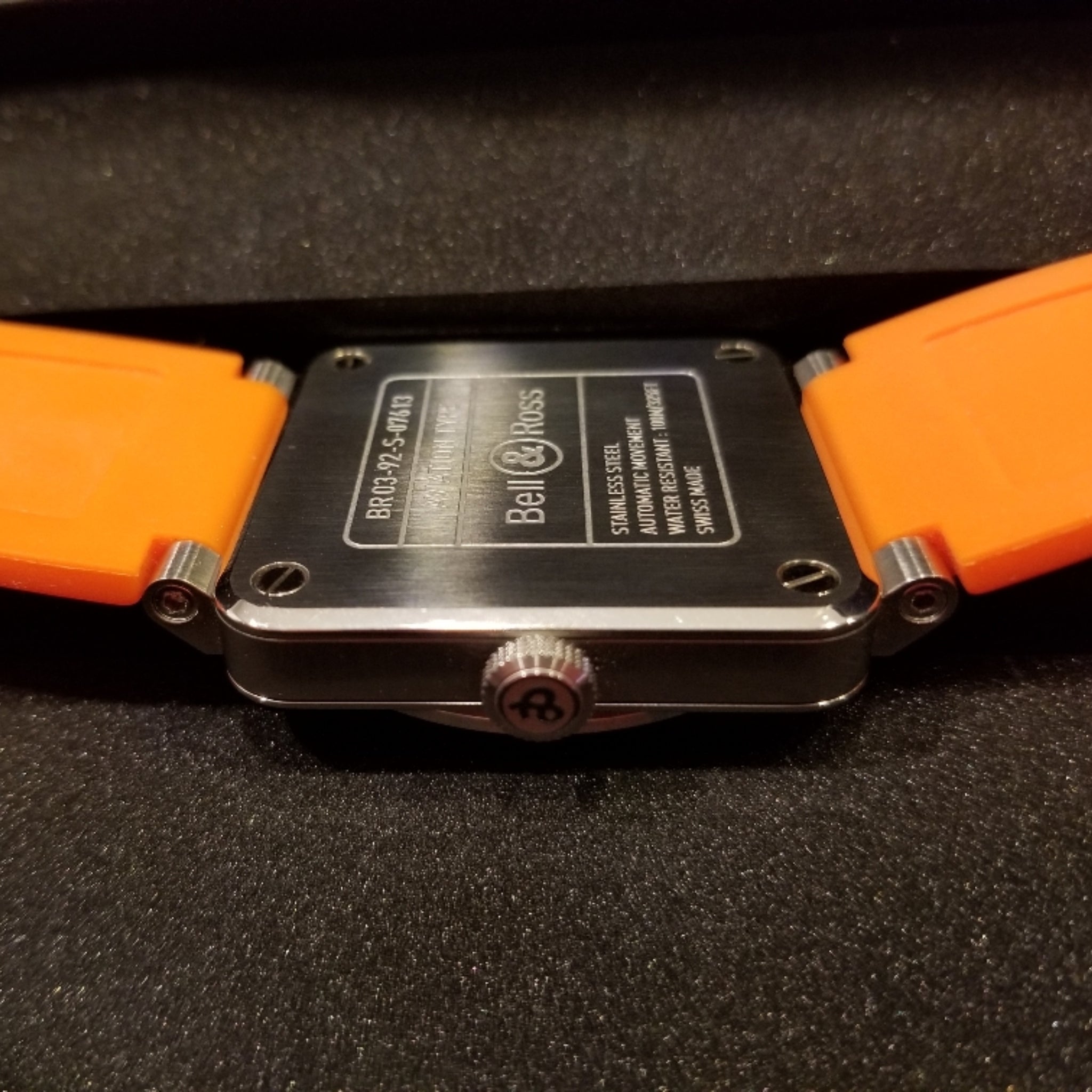 Kautschuk Armband für Bell & Ross BR - 01 | BR - 03 – Orange - Helvetus DE