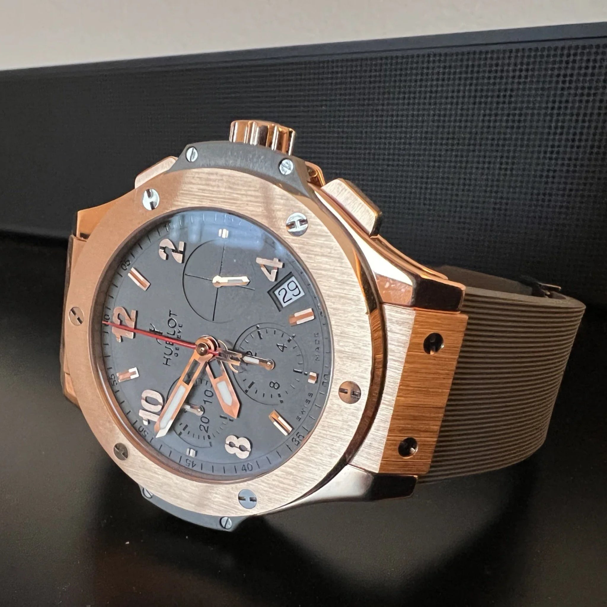 Kautschuk Armband – Für Hublot Big Bang 44mm – Braun - Helvetus DE