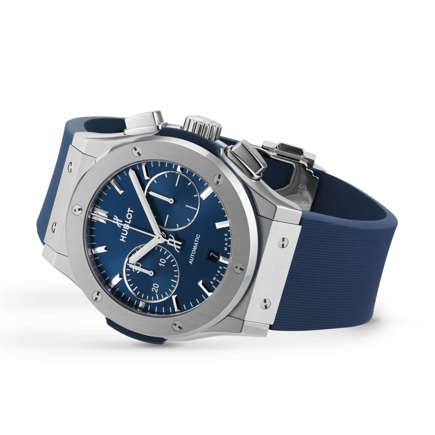 Kautschuk Armband – Für Hublot Classic Fusion – Blau - Helvetus DE