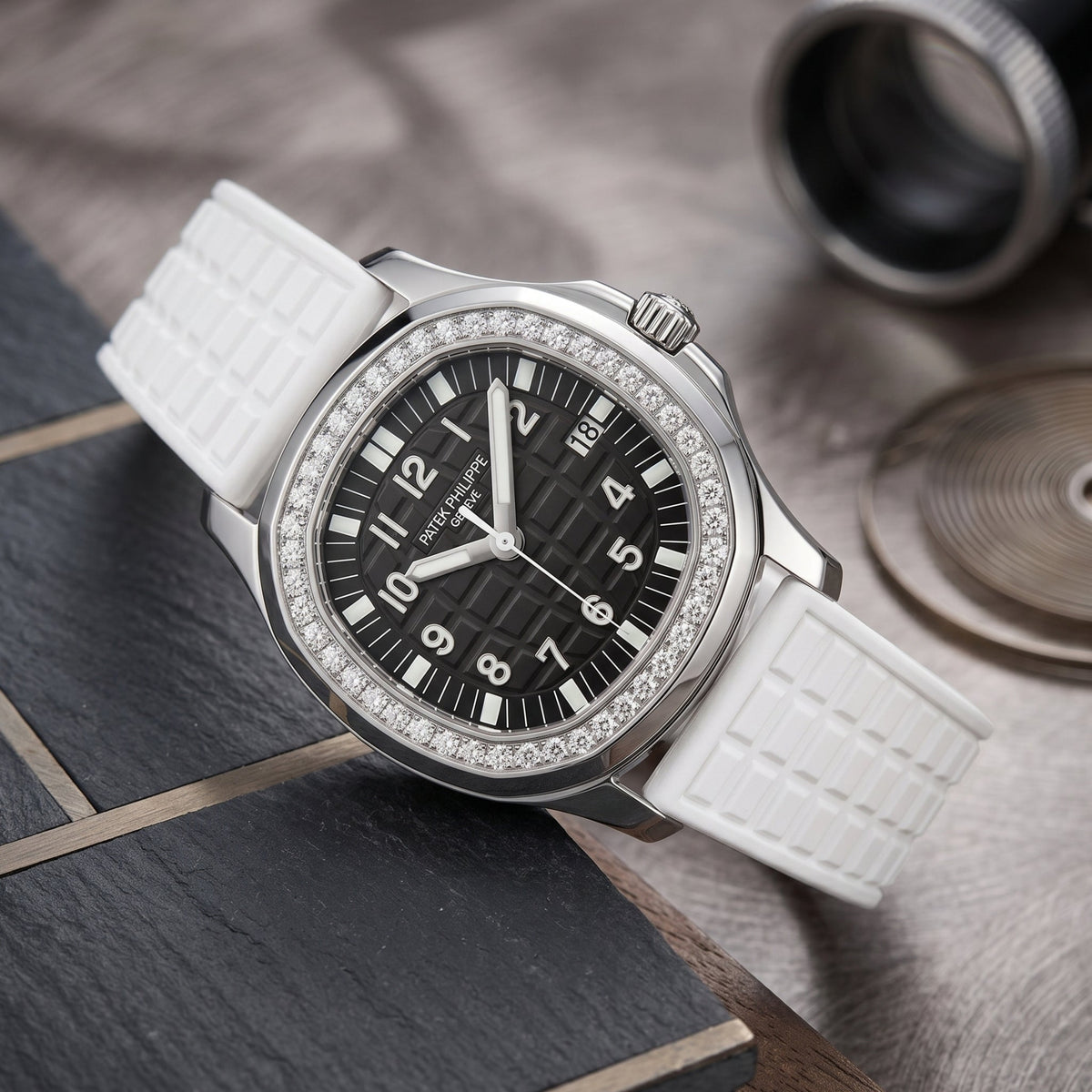Kautschukarmband – Für Patek Philippe Aquanaut 5067A-001, 5065, 5066, 5064, 5068R – Weiß - Helvetus