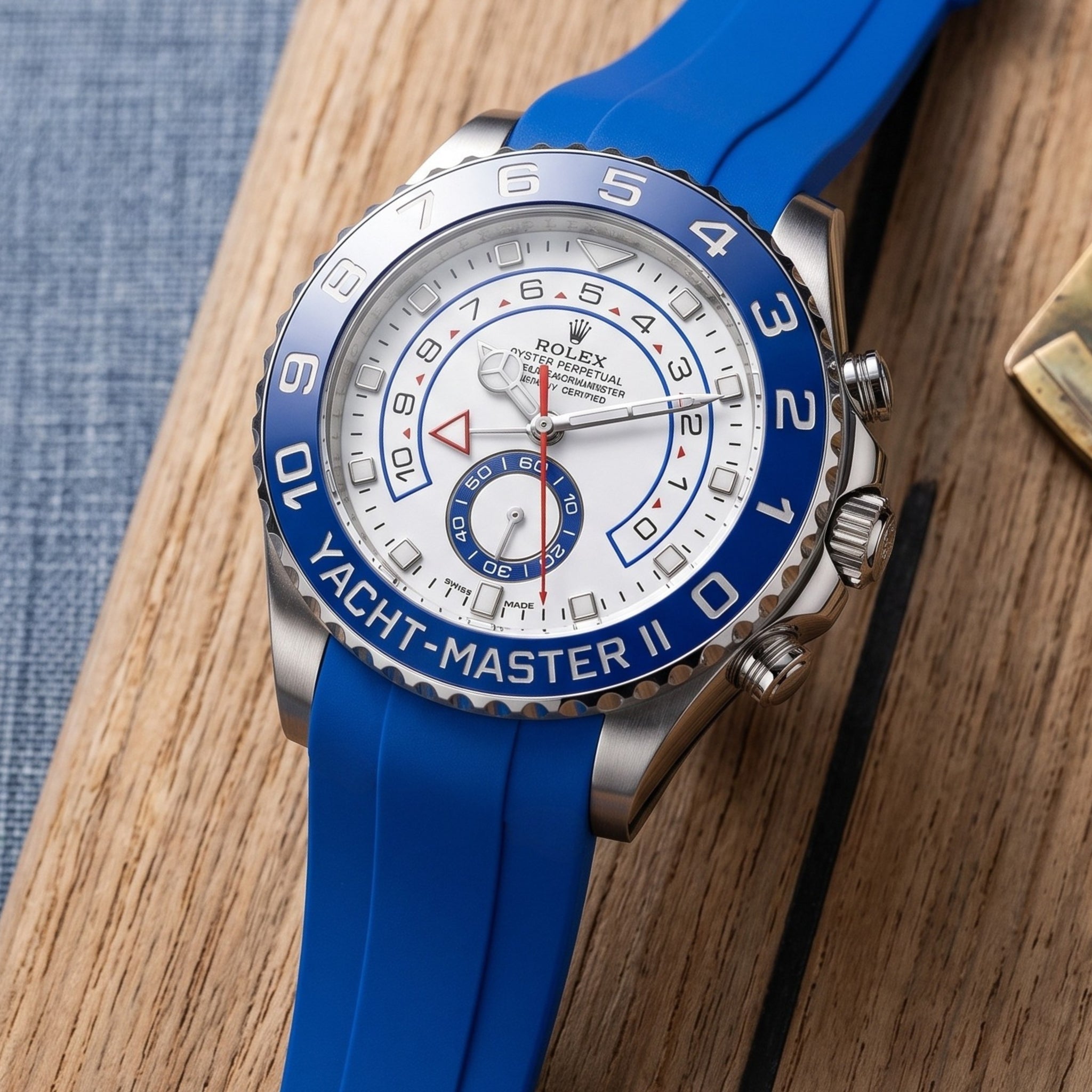 Kautschukarmband für Rolex Yacht-Master II 44mm - Blau - Helvetus