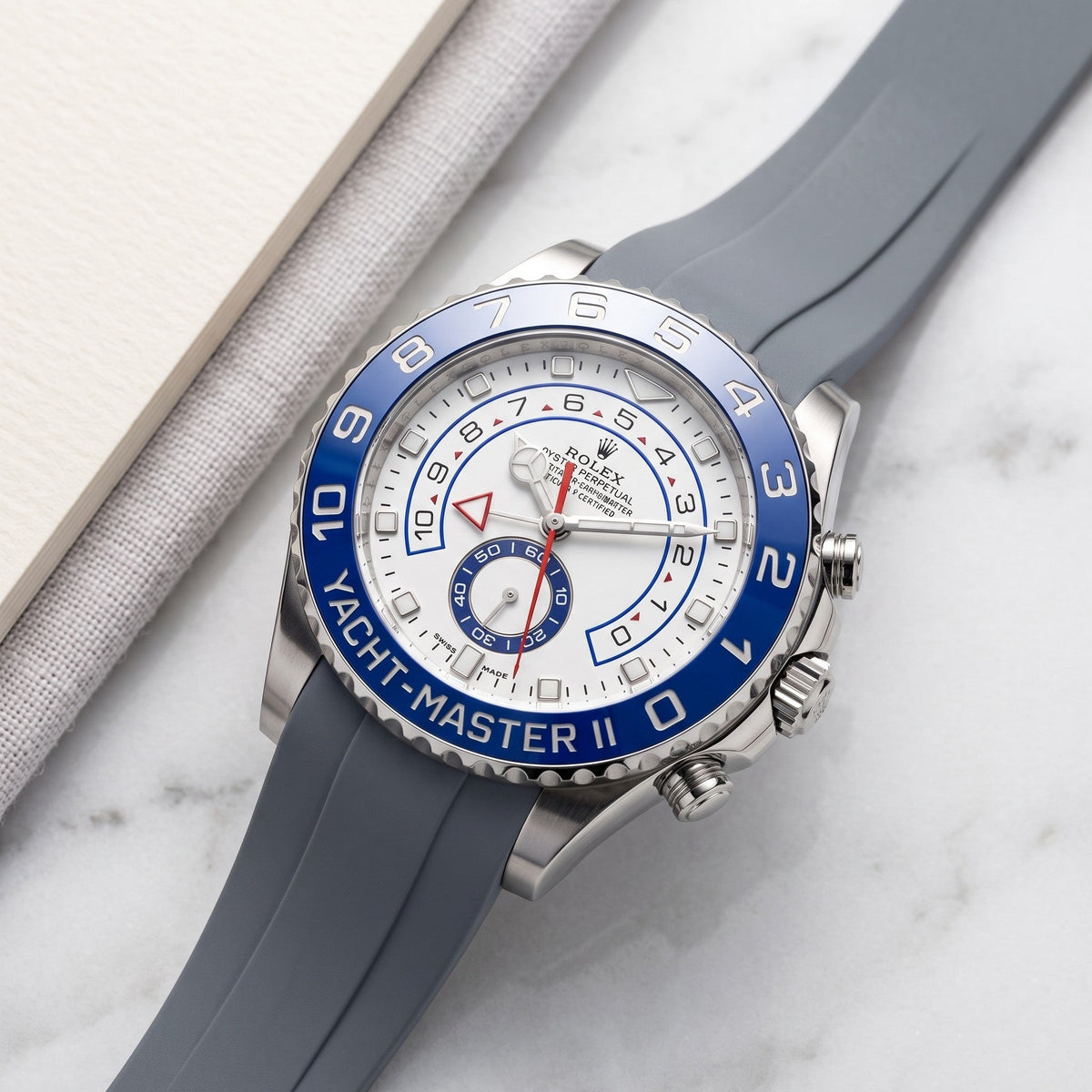 Kautschukarmband für Rolex Yacht-Master II 44mm - Grau - Helvetus