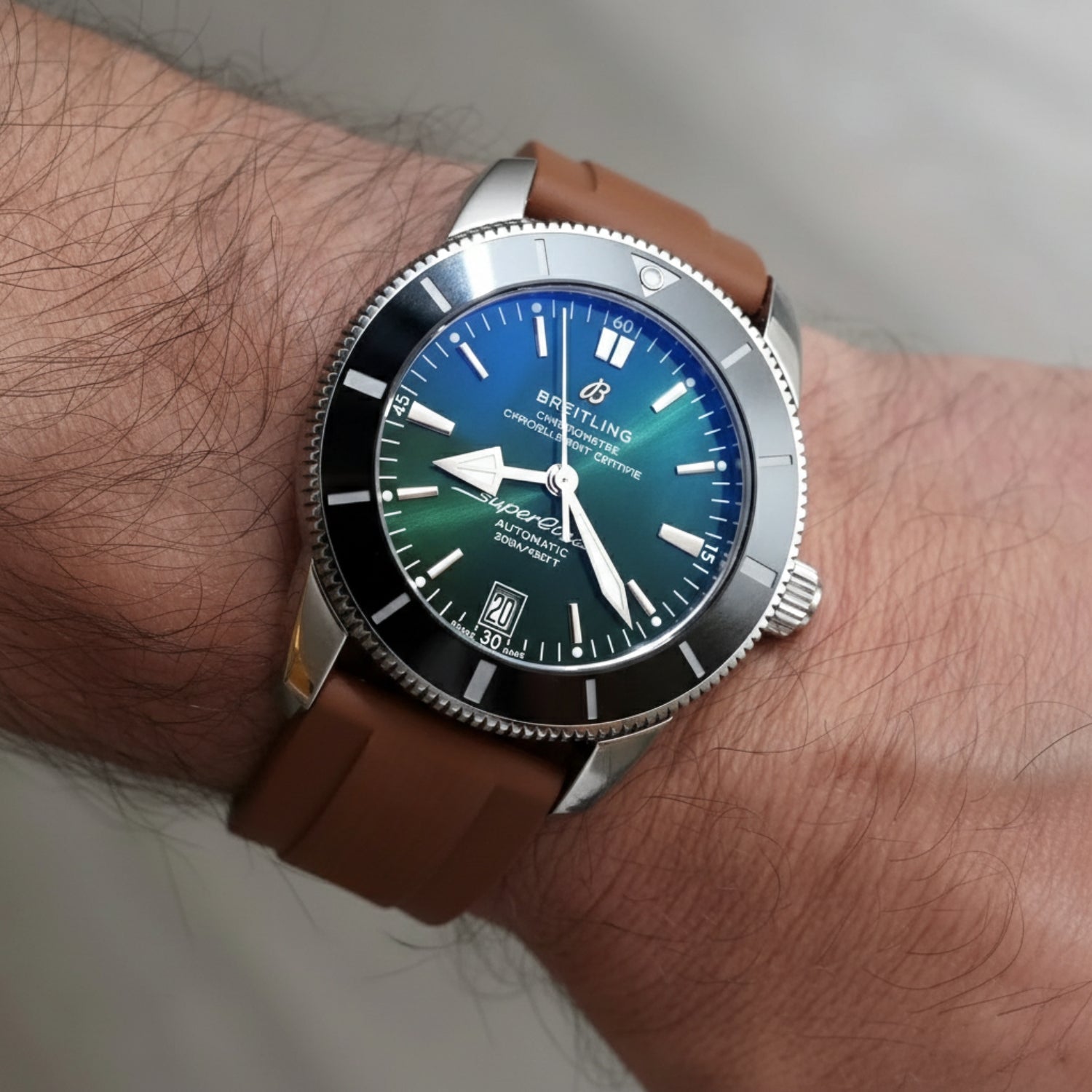 Kautschukarmband – Für alle Breitling Superocean Modelle – Braun - Helvetus DE