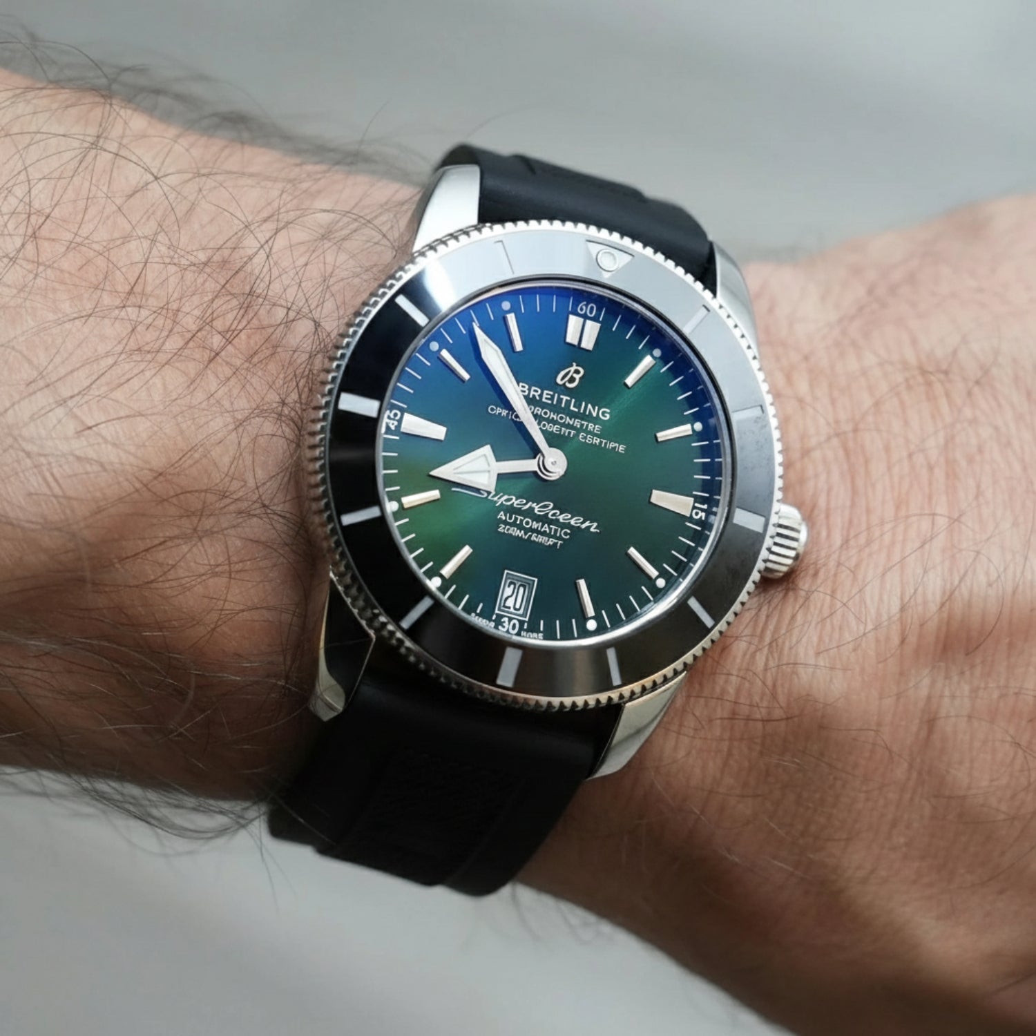 Kautschukarmband – Für alle Breitling Superocean Modelle – Schwarz - Helvetus DE