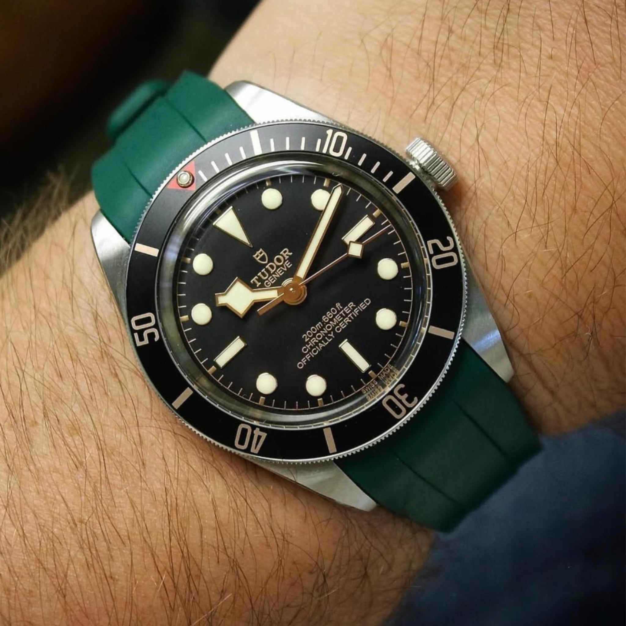 Kautschukarmband - Für alle Tudor Black Bay Modelle - Grün - Helvetus DE