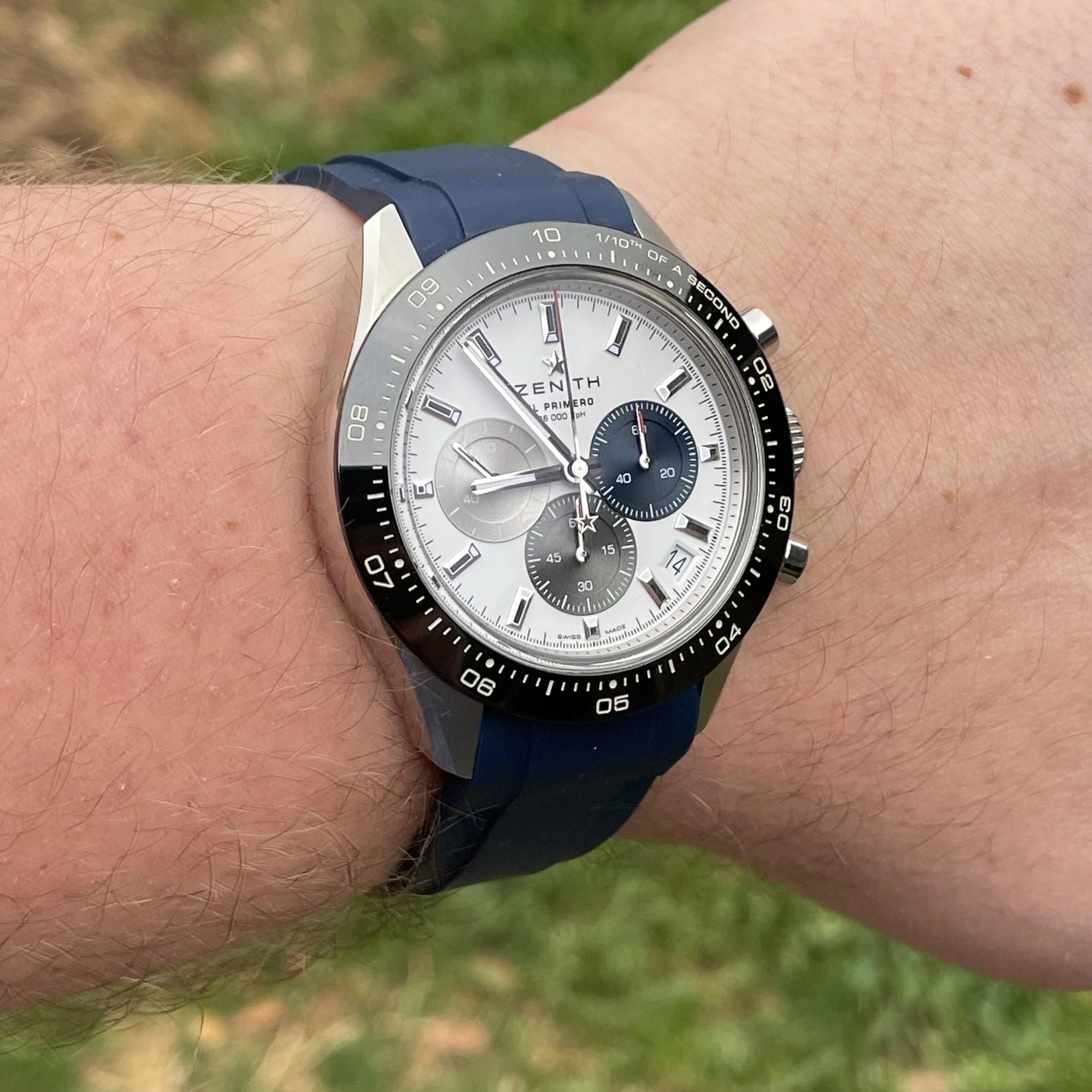 Kautschukarmband für alle Zenith Chronomaster Modelle – Dunkel Blau - Helvetus DE