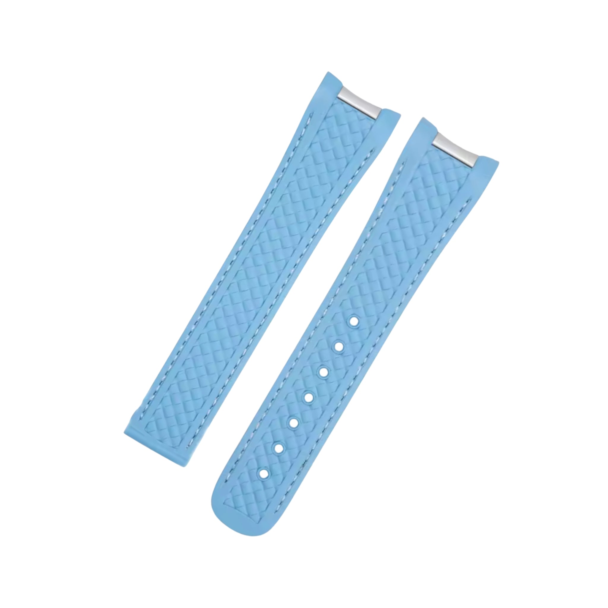 Kautschukarmband – Für Omega Seamaster Aqua Terra 300 / 150m – Hell Blau - Helvetus DE
