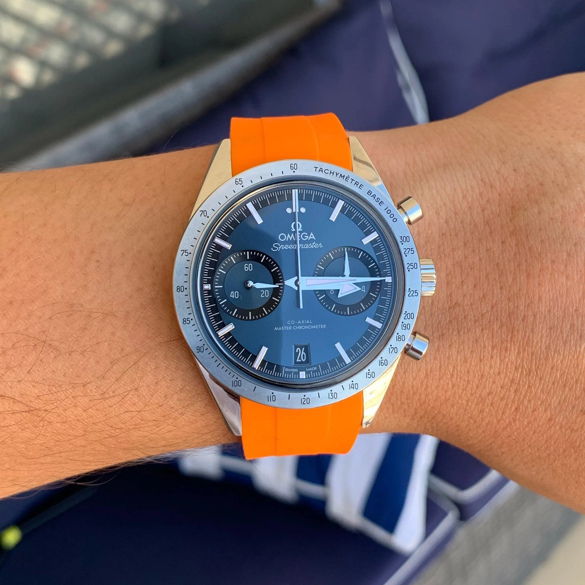 Kautschukarmband – Für Omega Speedmaster – Orange - Helvetus DE