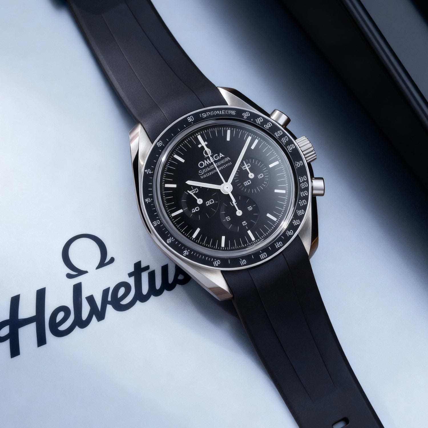 Kautschukarmband – Für Omega Speedmaster – Schwarz - Helvetus DE
