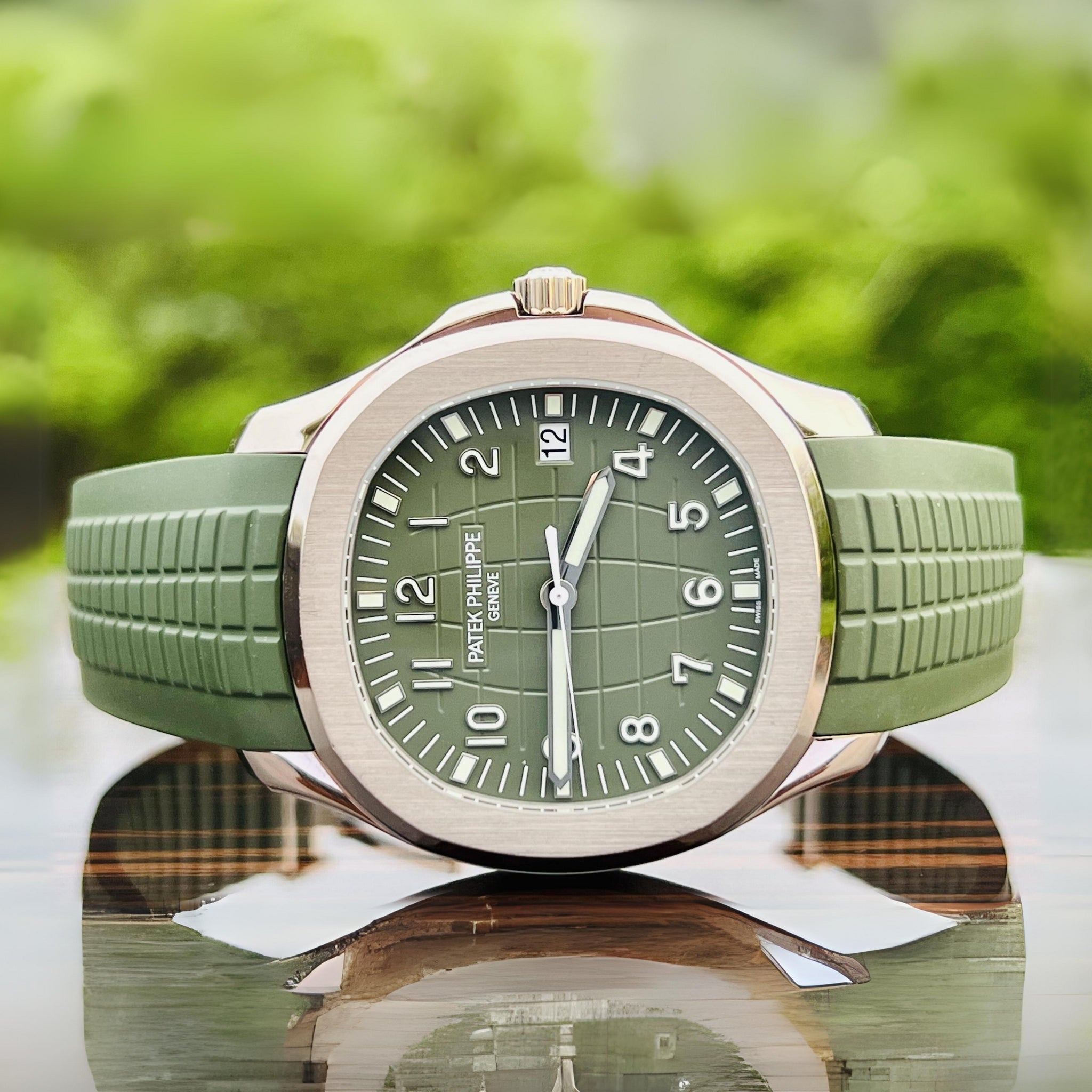 Kautschukarmband – Für Patek Philippe Aquanaut – Grün - Helvetus DE