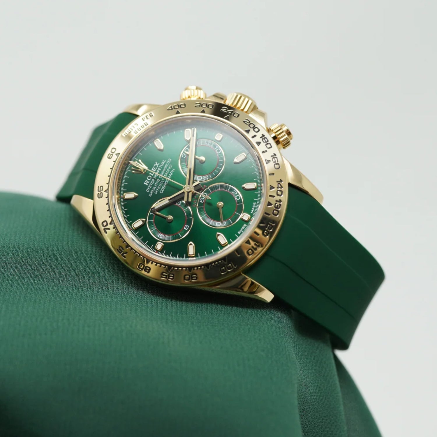 Kautschukarmband – für Rolex Daytona – Grün - Helvetus DE