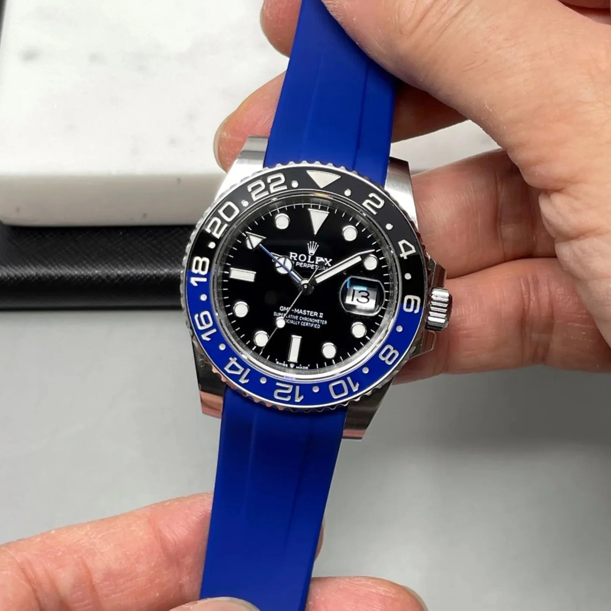 Kautschukarmband für Rolex GMT - Master II – Blau - Helvetus DE