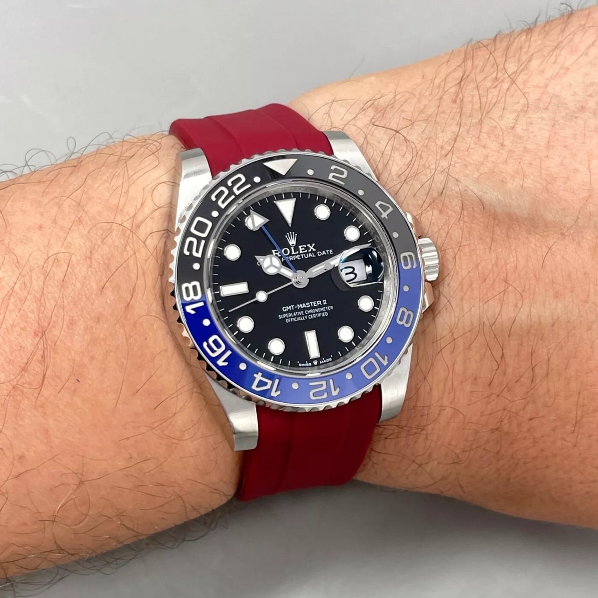 Kautschukarmband für Rolex GMT - Master II – Bordeaux - Helvetus DE