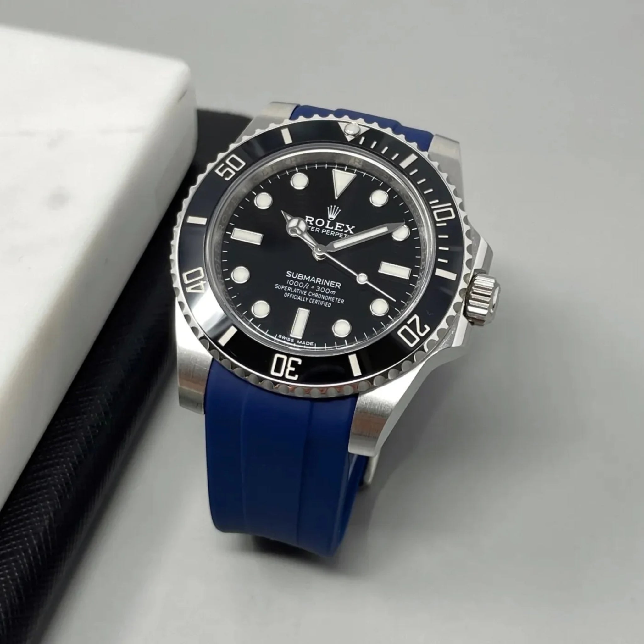 Kautschukarmband – für Rolex Submariner – dunkel Blau - Helvetus DE