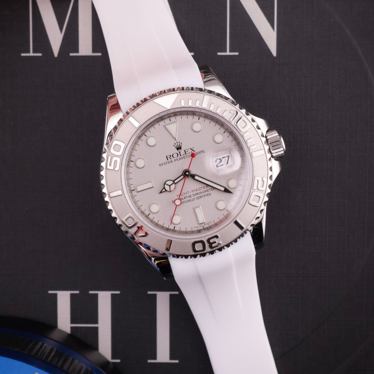 Kautschukarmband für Rolex Yacht - Master 40mm/42mm/37mm – Weiss - Helvetus DE