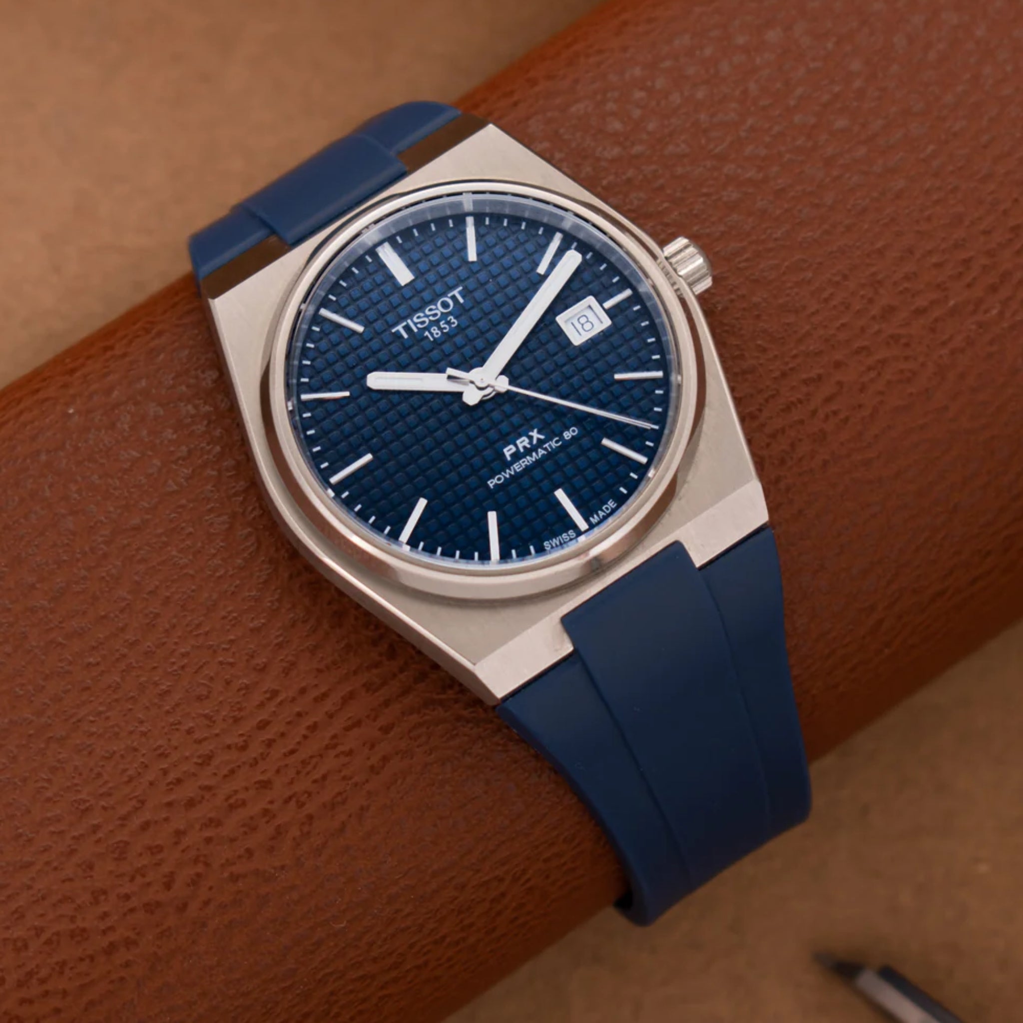Kautschukarmband – Für Tissot PRX – Dunkel Blau - Helvetus DE