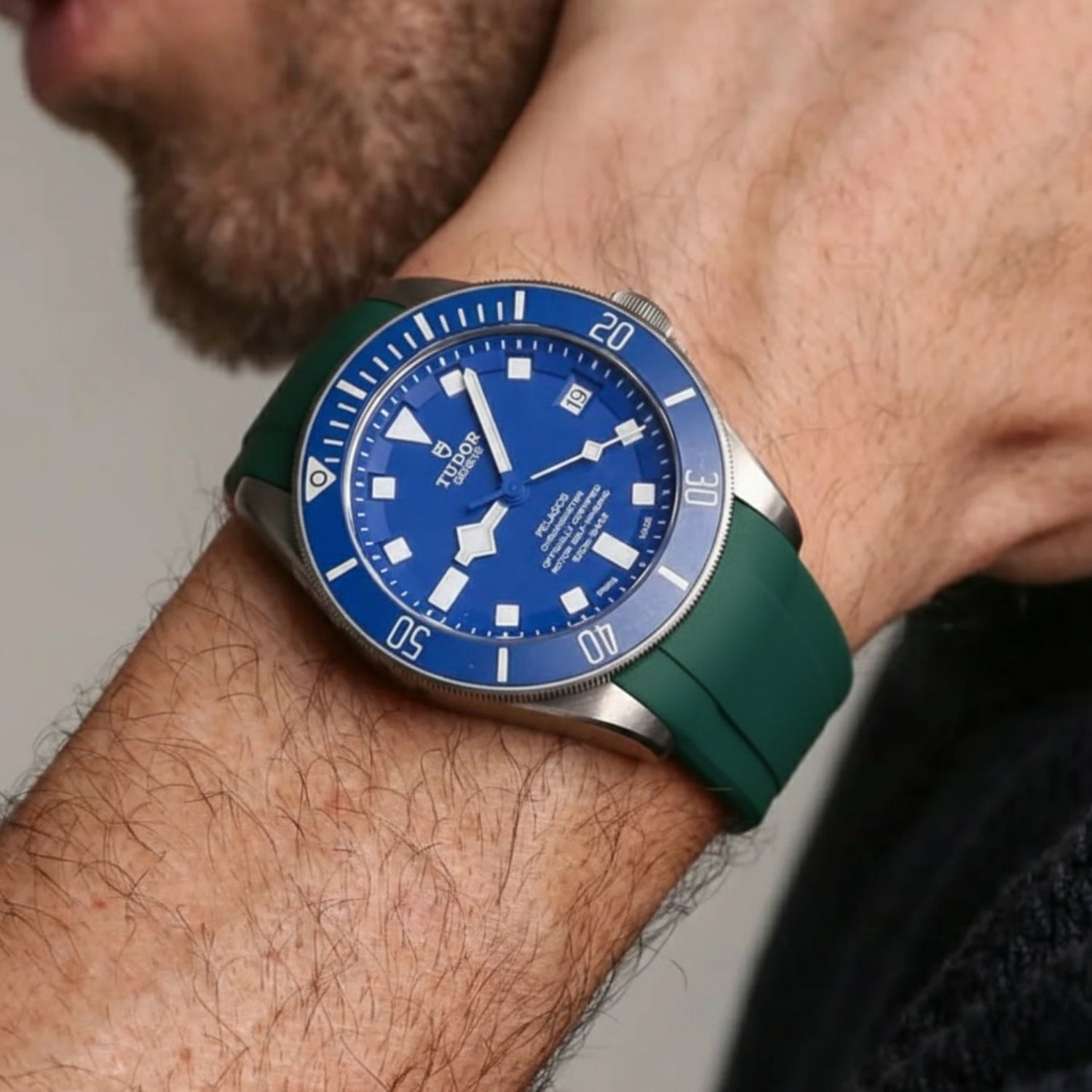 Kautschukarmband - Für Tudor Pelagos 42 - Grün - Helvetus DE