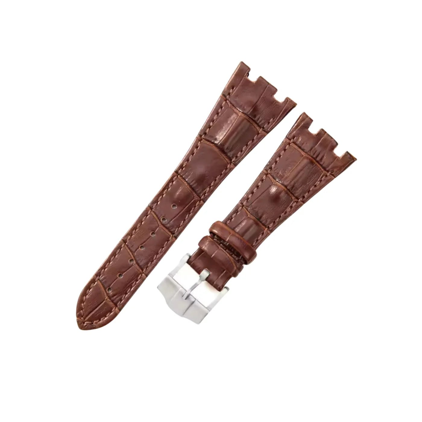 Krokodil Armband - fur alle AP Offshore 42mm - Braun - Helvetus DE