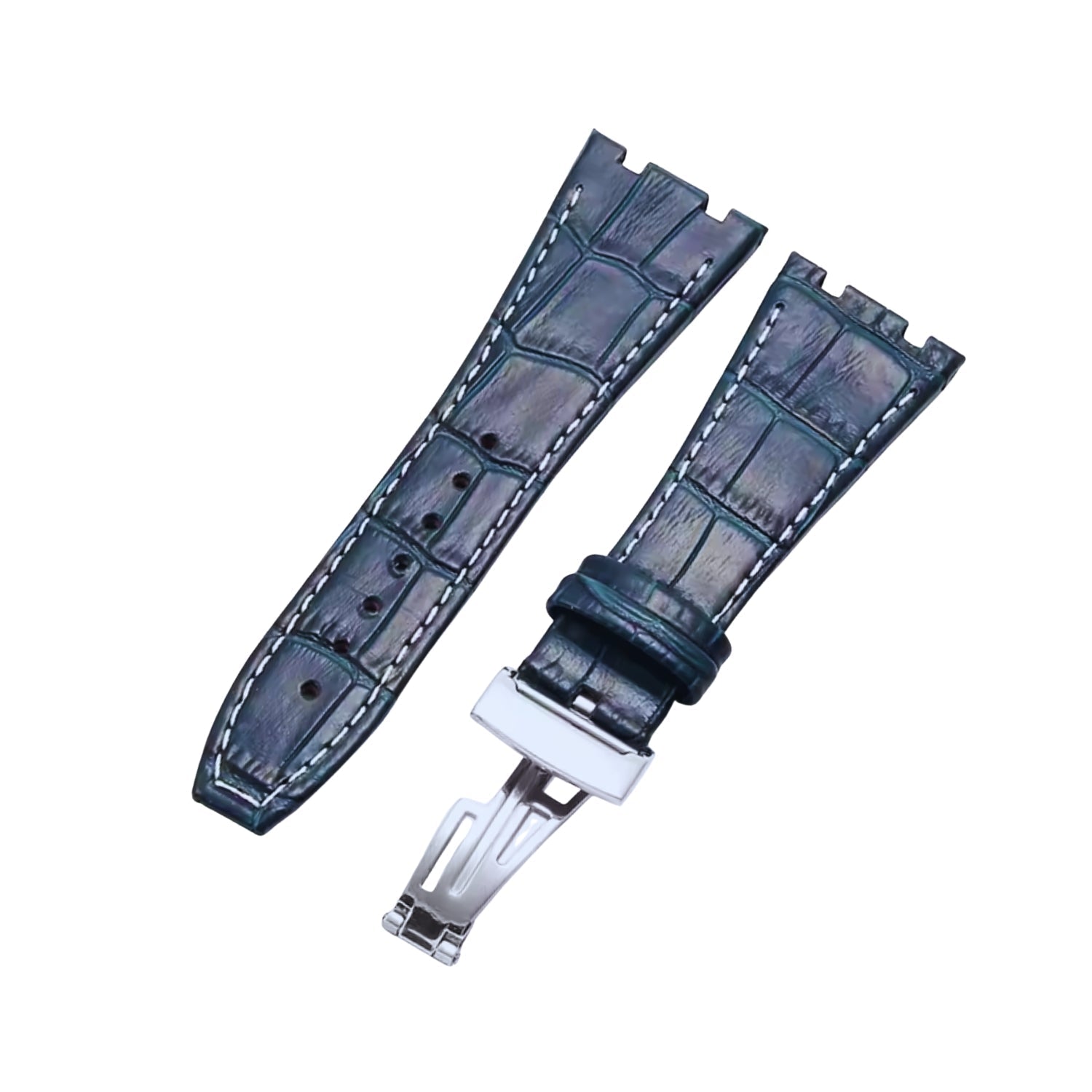 Krokodillederarmband – Für Audemars Piguet Royal Oak 41 mm – Blau - Helvetus DE