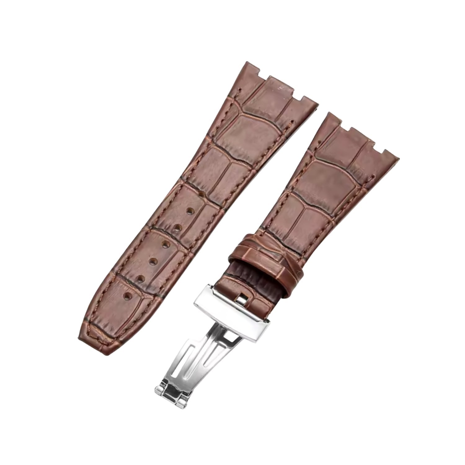 Krokodillederarmband – Für Audemars Piguet Royal Oak 41 mm – Braun - Helvetus DE