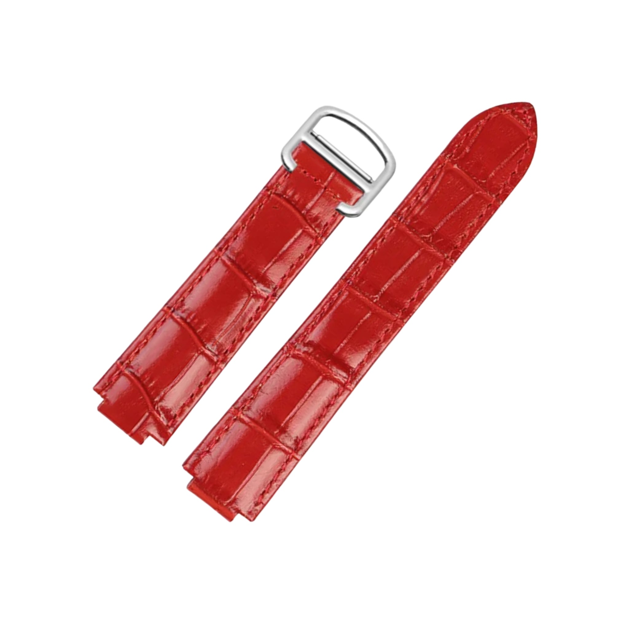 Leder Armband für Cartier Ballon Bleu – Rot - Helvetus DE