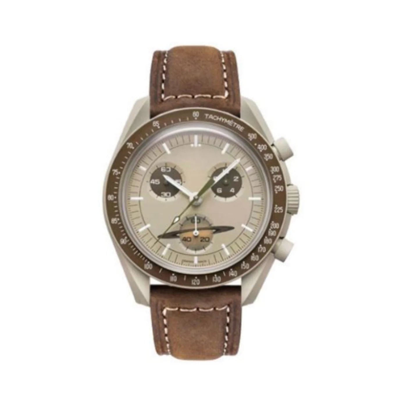 Leder Armband für MoonSwatch - Braun - Helvetus DE