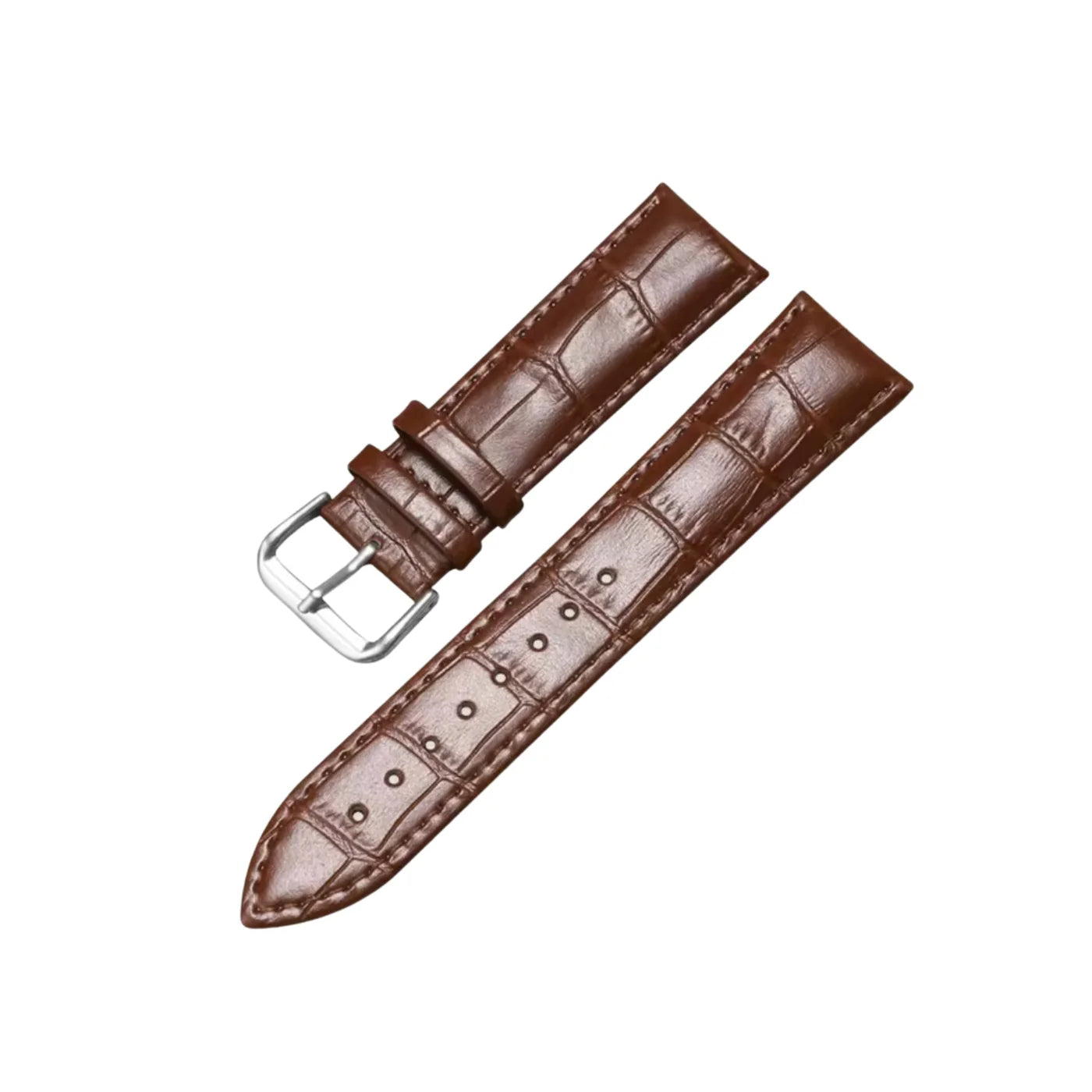 Alligator Leder Armband - Braun - Alligator Muster