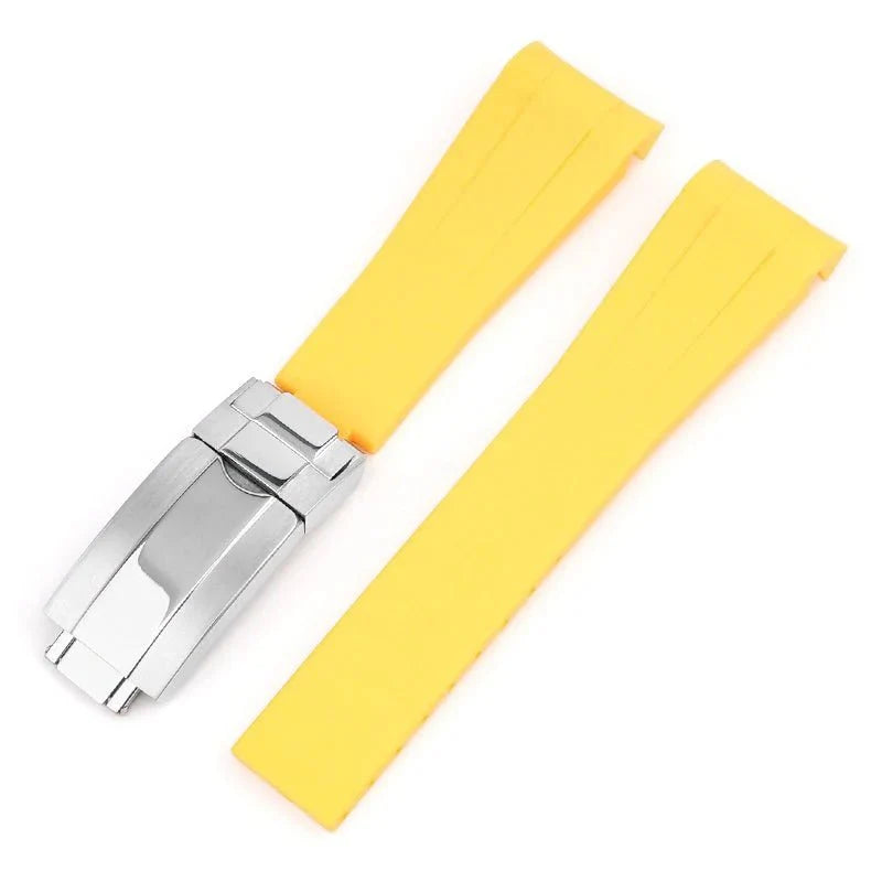 Deployant Rubber Strap - For Rolex Air - King - Yellow - Helvetus