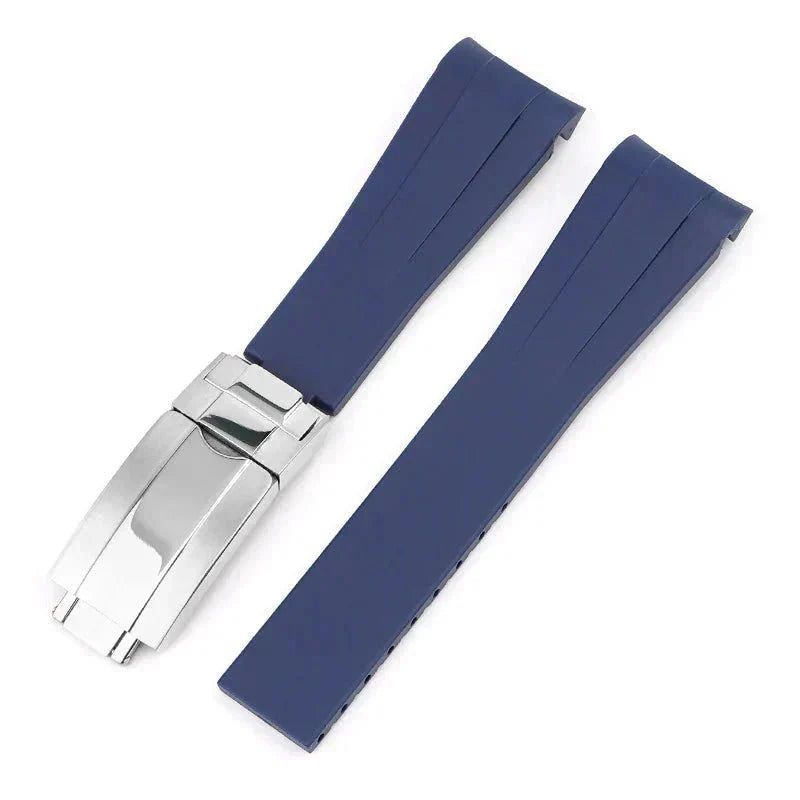 Deployant Rubber Strap - For Rolex Oyster Perpetual 41mm - Navy Blue - Helvetus