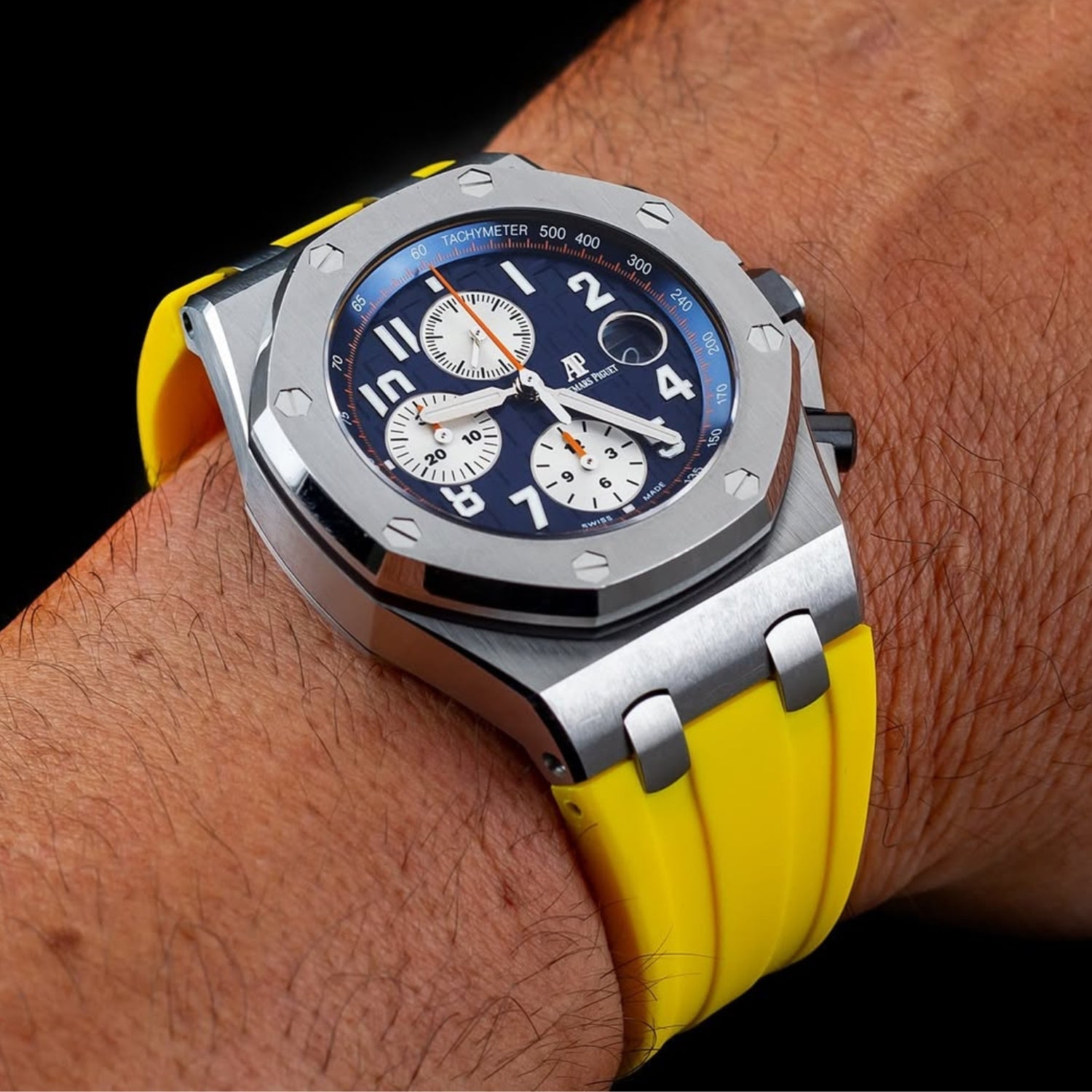 Kautschuk Armband - für alle Audemars Piguet Offshore 42mm - Gelb - Helvetus DE