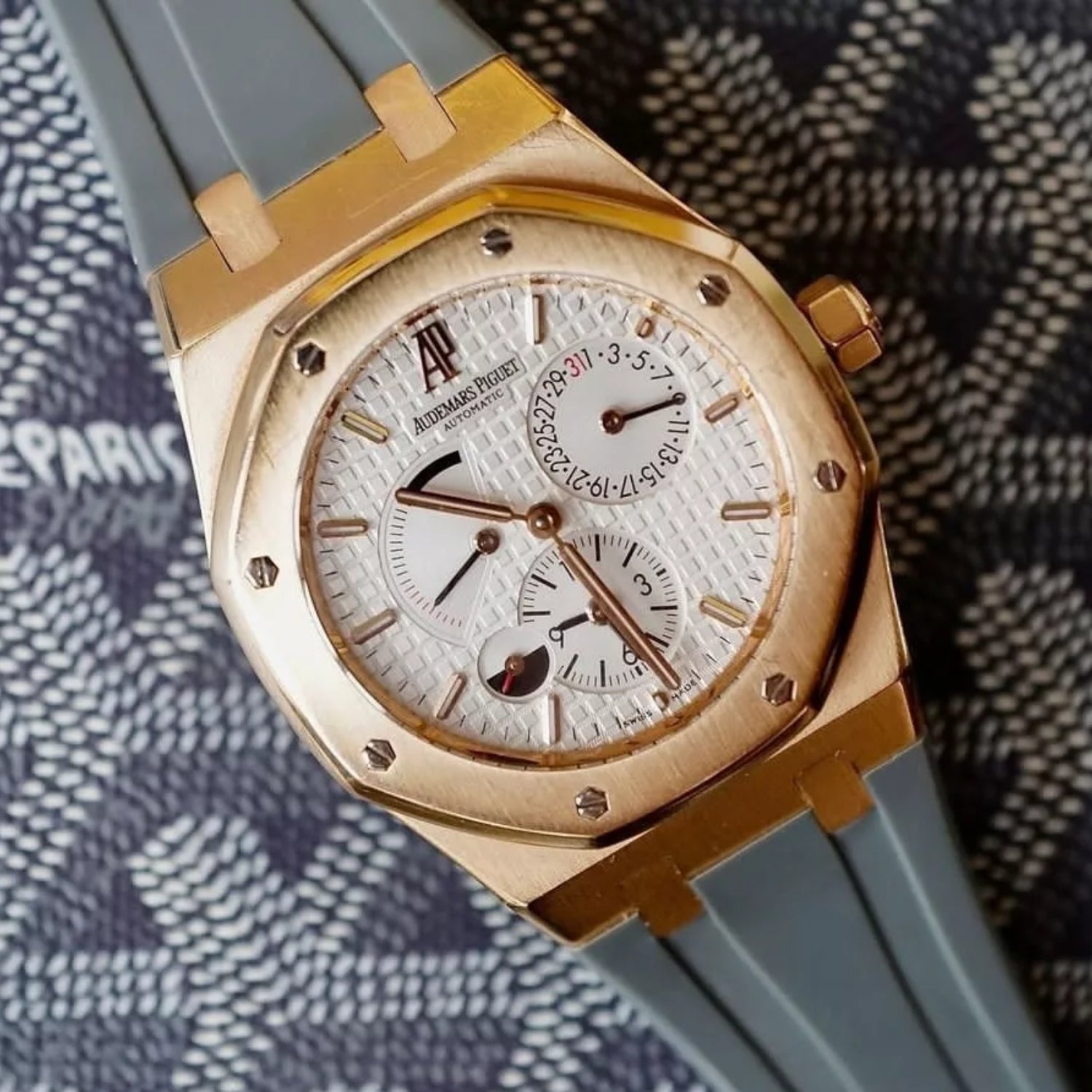 Kautschuk Armband - für alle Audemars Piguet Royal Oak 41mm - Grau - Helvetus DE