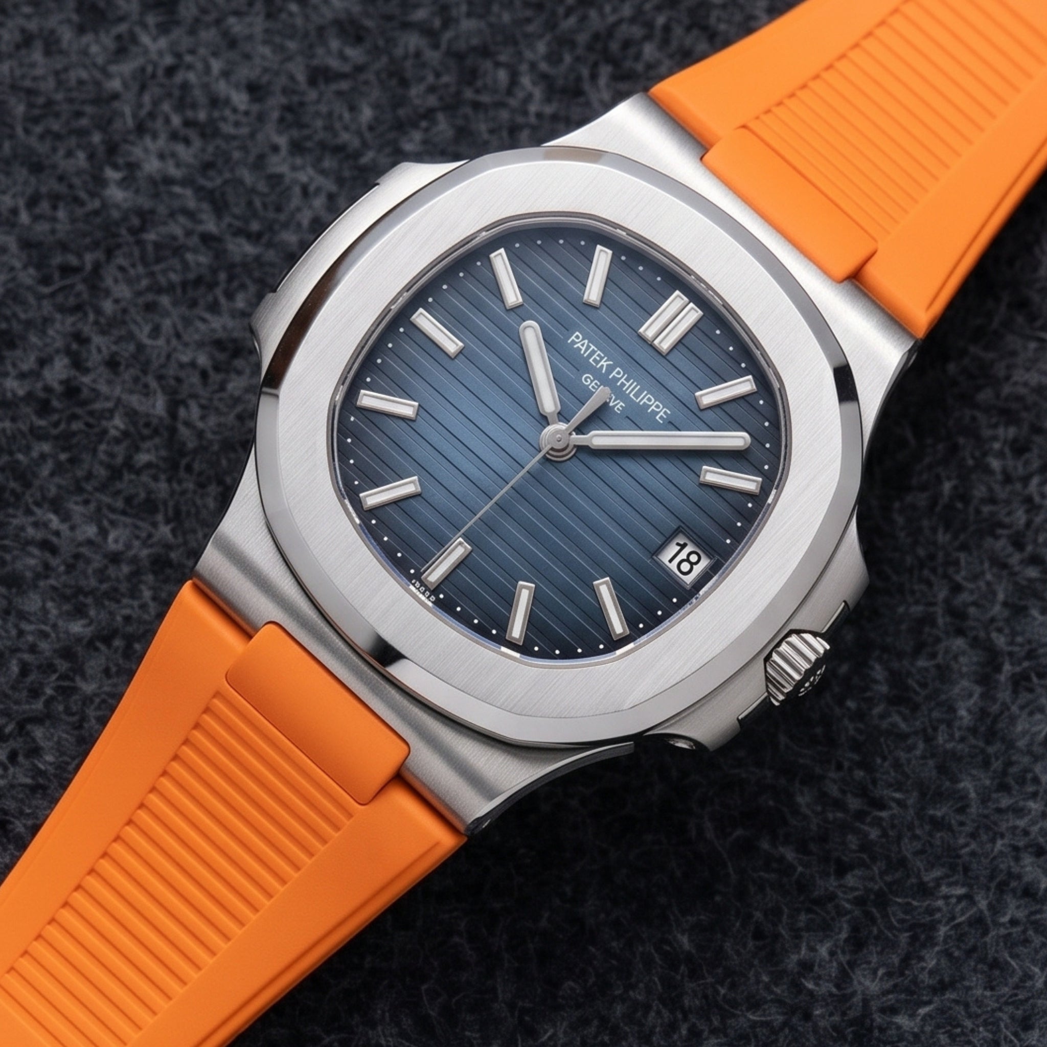 Kautschukarmband – Für Patek Philippe Nautilus – Orange - Helvetus