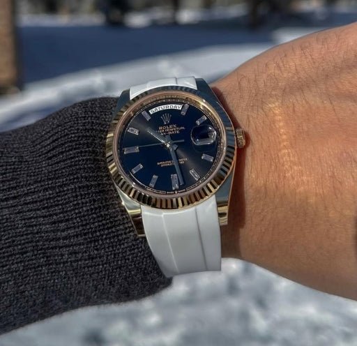 Kautschukarmband für Rolex Day - Date 40mm – Weiss - Helvetus DE