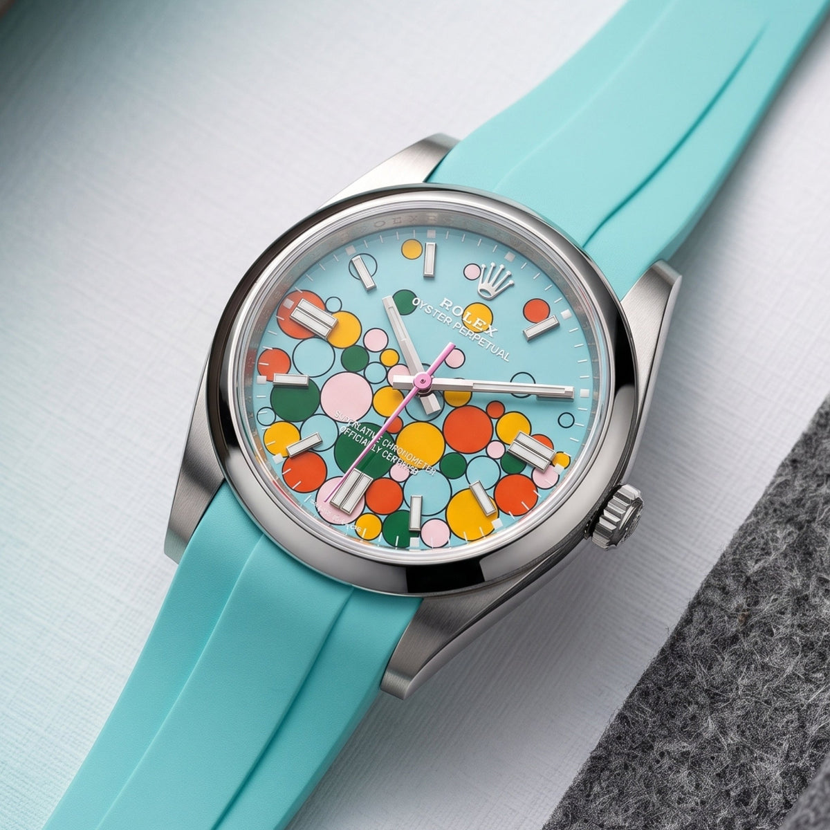 Kautschukarmband für Rolex Oyster Perpetual 36mm – Türkis - Helvetus