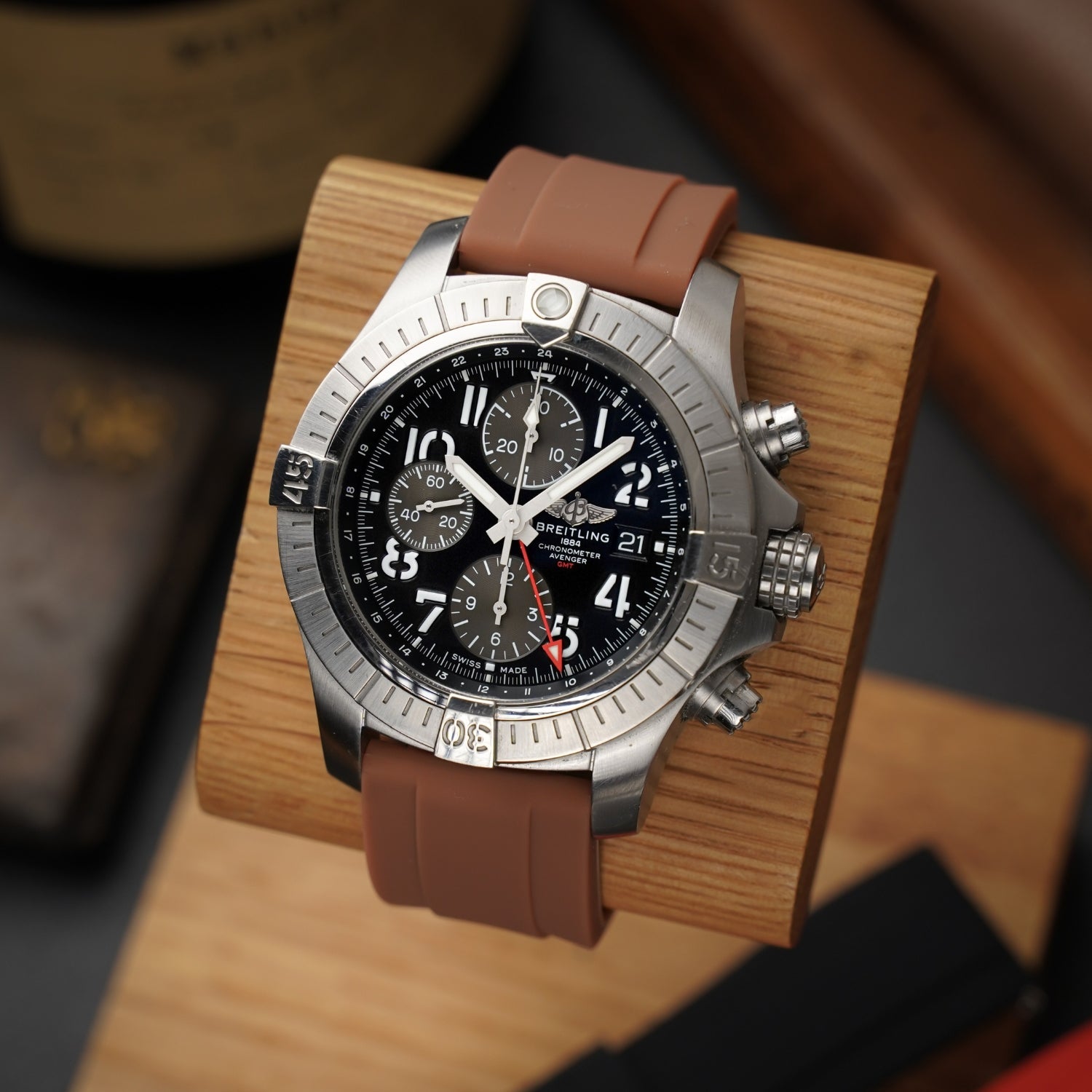 Kautschukarmband – Für alle Breitling Avenger Modelle – Braun - Helvetus DE