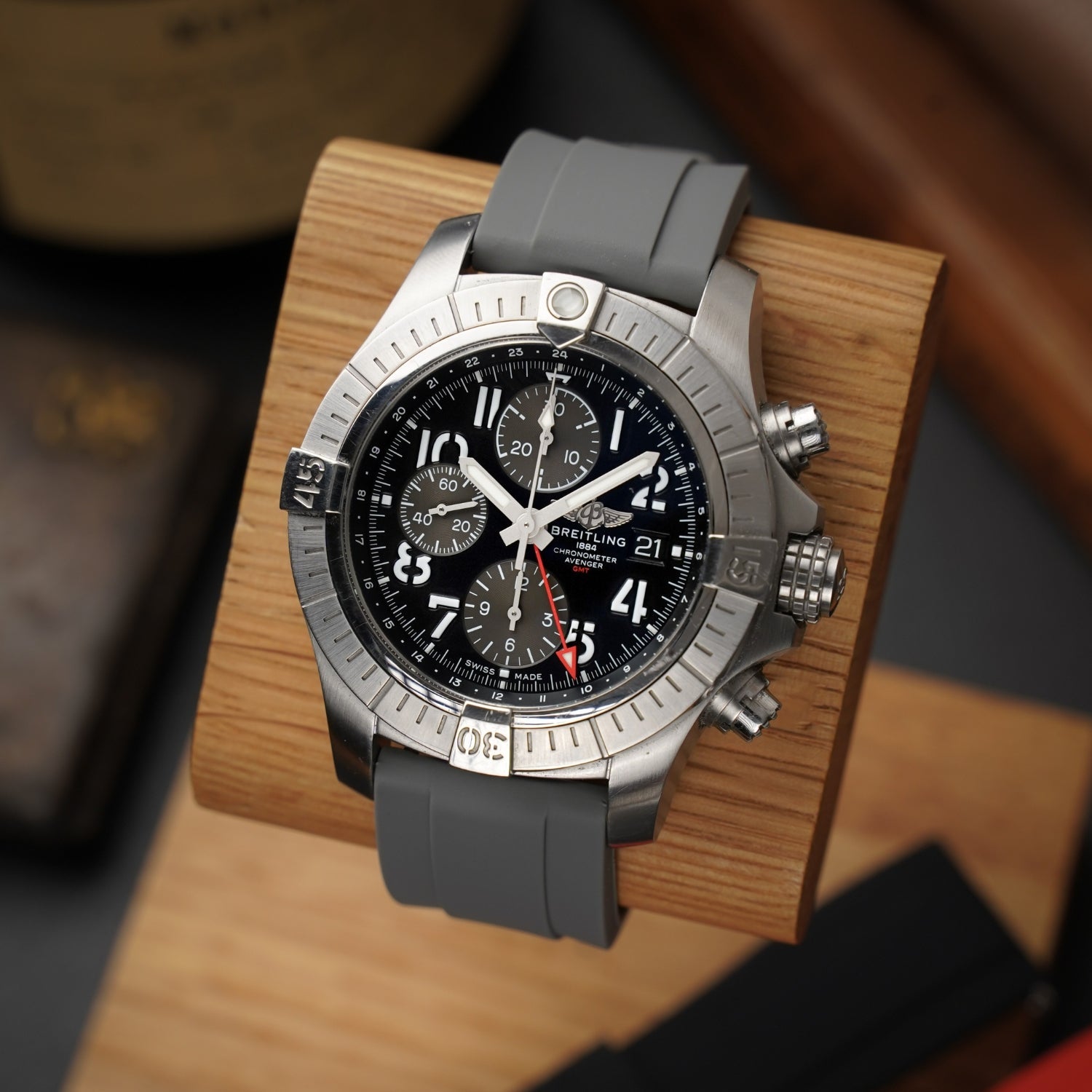 Kautschukarmband – Für alle Breitling Avenger Modelle – Grau - Helvetus DE