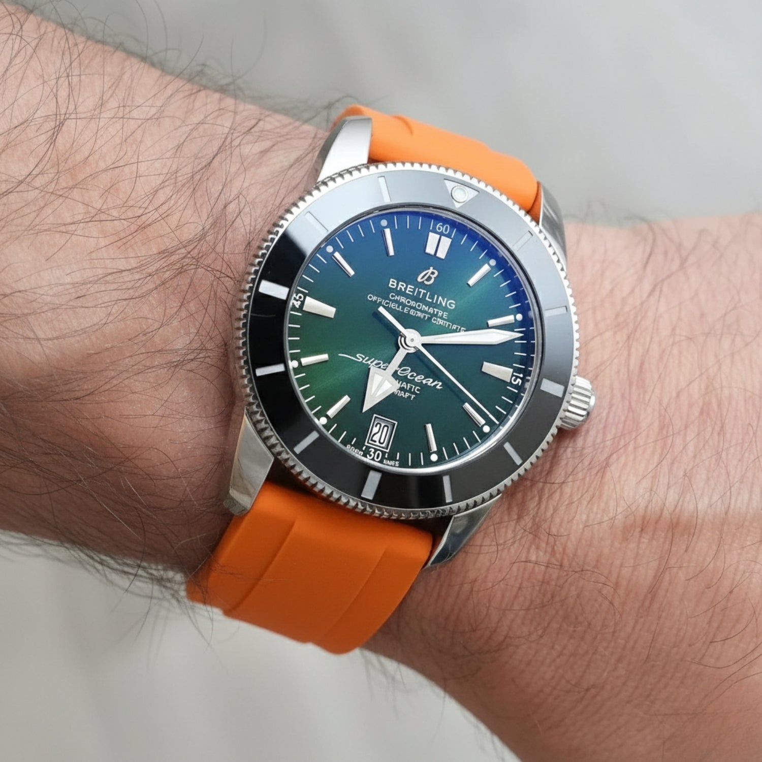 Kautschukarmband – Für alle Breitling Superocean Modelle – Orange - Helvetus DE