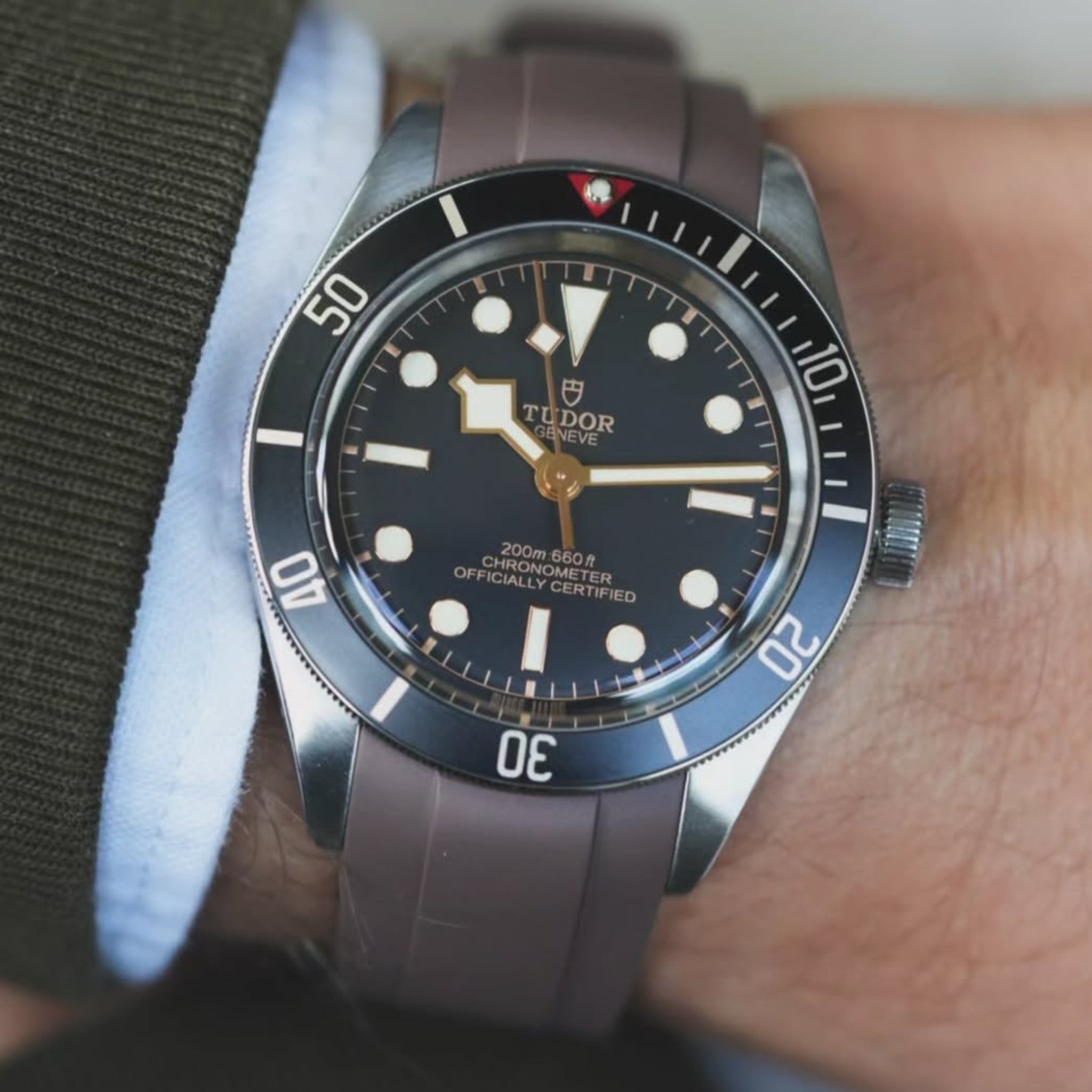 Kautschukarmband - Für alle Tudor Black Bay Modelle - Braun - Helvetus DE