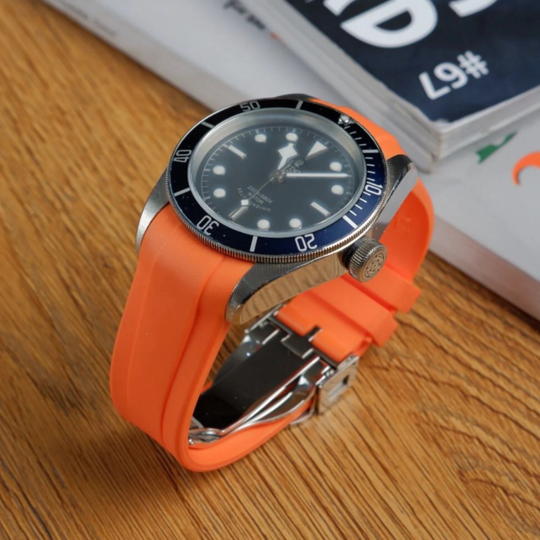 Kautschukarmband - Für alle Tudor Black Bay Modelle - Orange - Helvetus DE