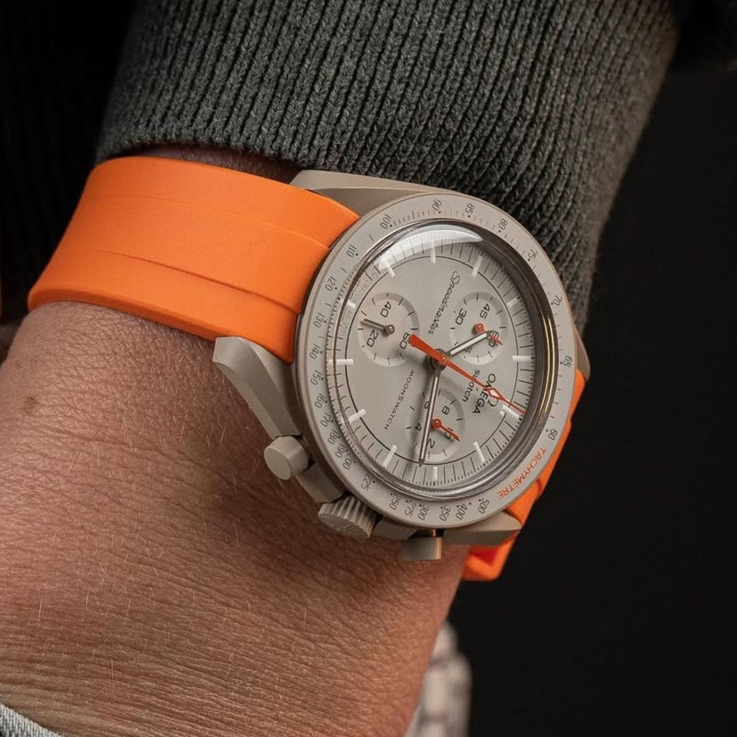 Kautschukarmband – Für Mission to Jupiter | Omega X Swatch | MoonSwatch – Orange - Helvetus DE