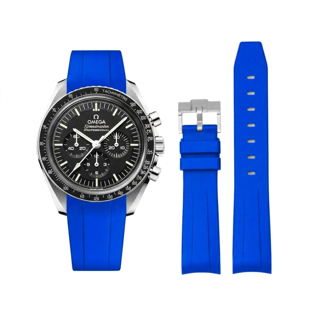 Kautschukarmband – Für Omega Speedmaster – Blau - Helvetus DE