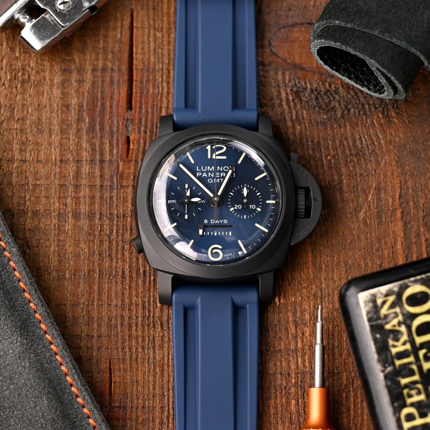 Kautschukarmband – Für Panerai – dunkel Blau - Helvetus DE