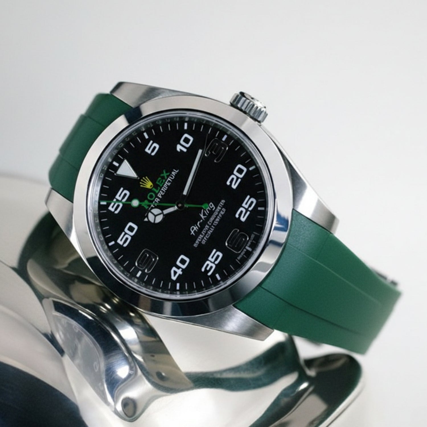 Kautschukarmband für Rolex Air - King 126900/116900 – Grün - Helvetus DE